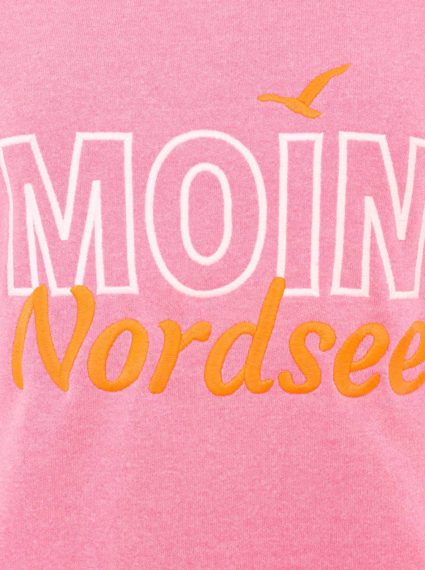 Zwillingsherz Sweatshirt Moin Noordzee met used-look randen