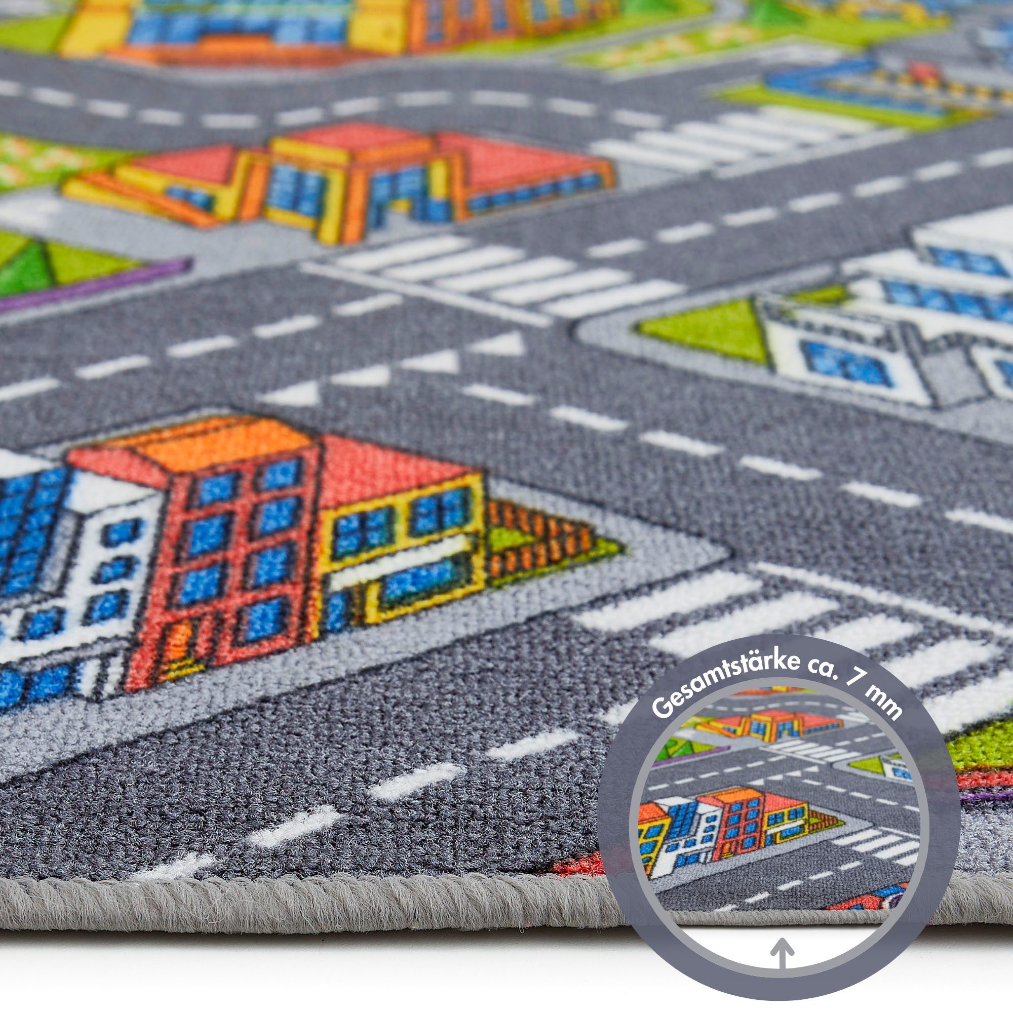 Andiamo Kindervloerkleed Straat Opslagruiming Straat speel tapijt, speciale aanbieding, voor meisjes & jongens