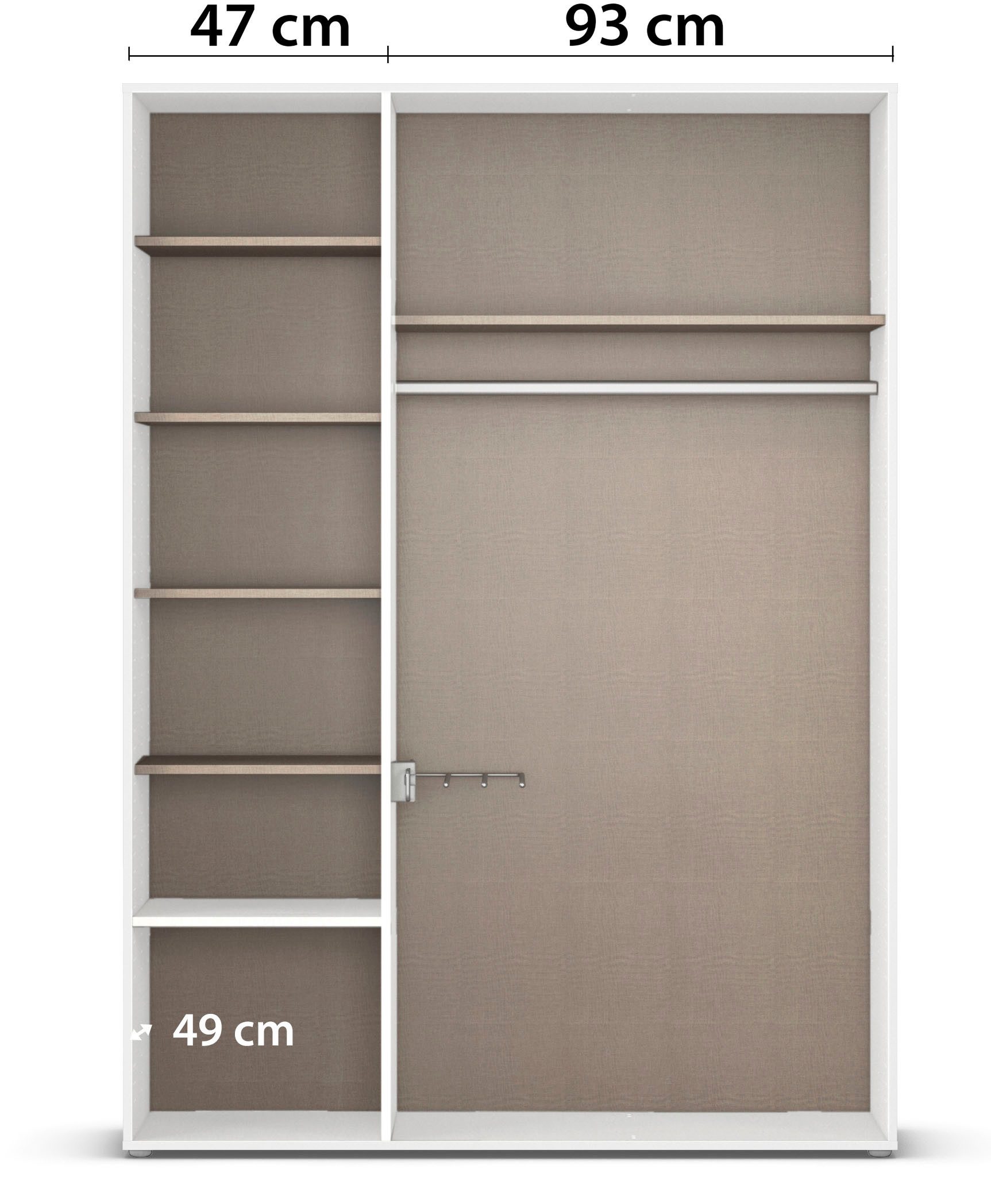 rauch Draaideurkast Kledingkast Kast Garderobe Wasmand NAGATA met Spiegel und schubladen sowie stangengriffen topseller made in germany