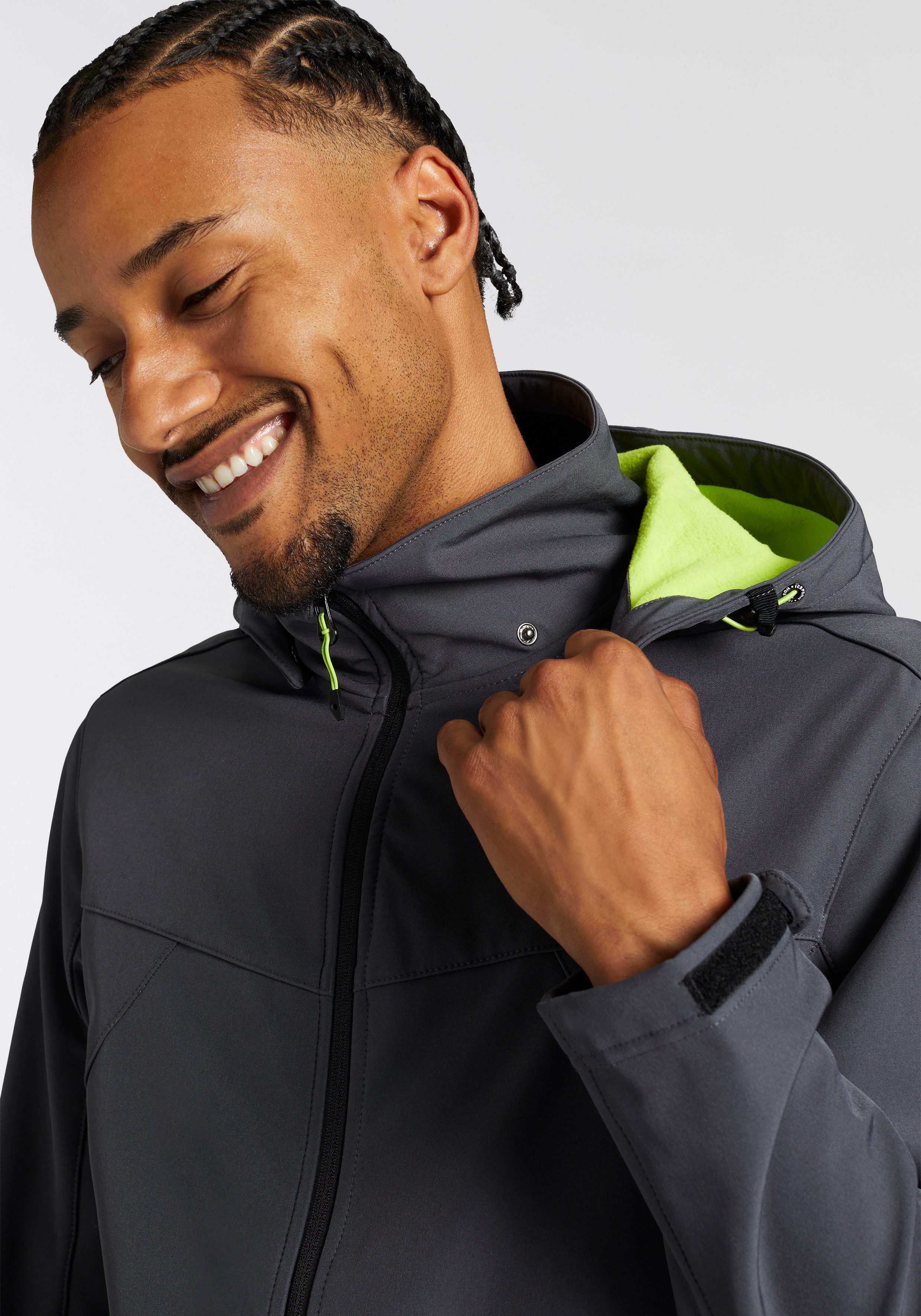 Icepeak Softshell-jack BRIMFIELD met stijlvolle logo-opschriften (1 stuk)