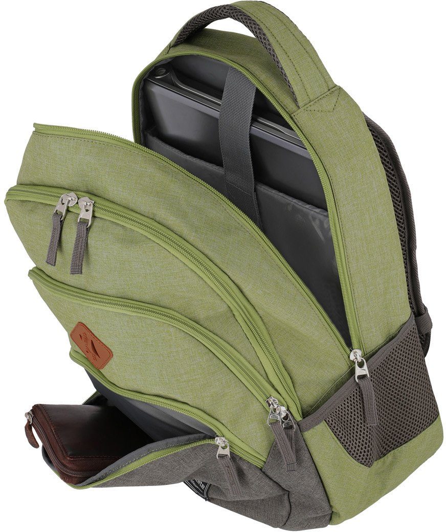 travelite Laptoprugzak BASICS Melange Vrijetijds rugzak, werk rugzak, school rugzak, reis rugzak