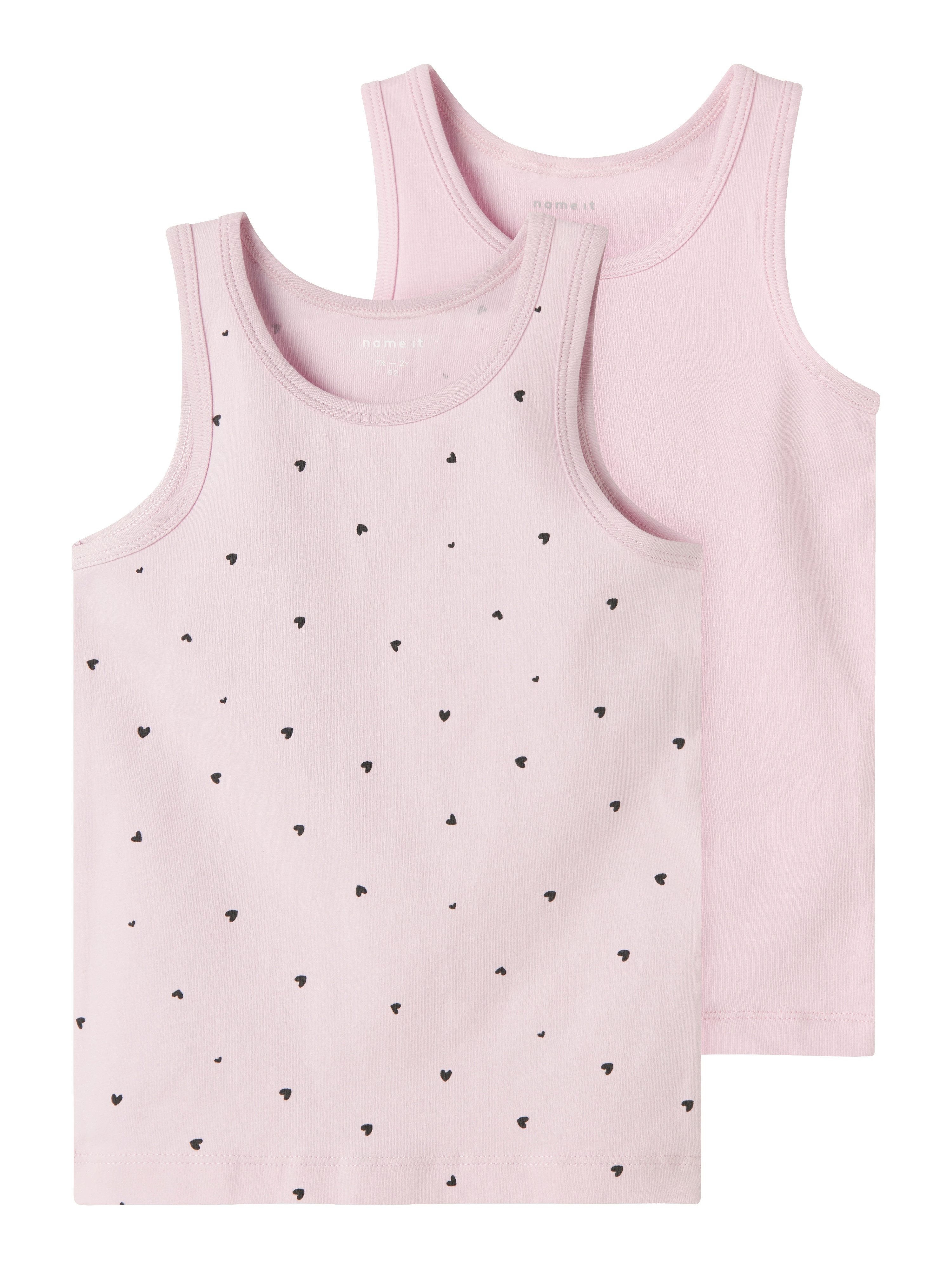 Name It Hemd NMFTANK TOP 2P WINSOME HEARTS NOOS (set, 2 stuks) meisjes ondergoed maat 92 paars