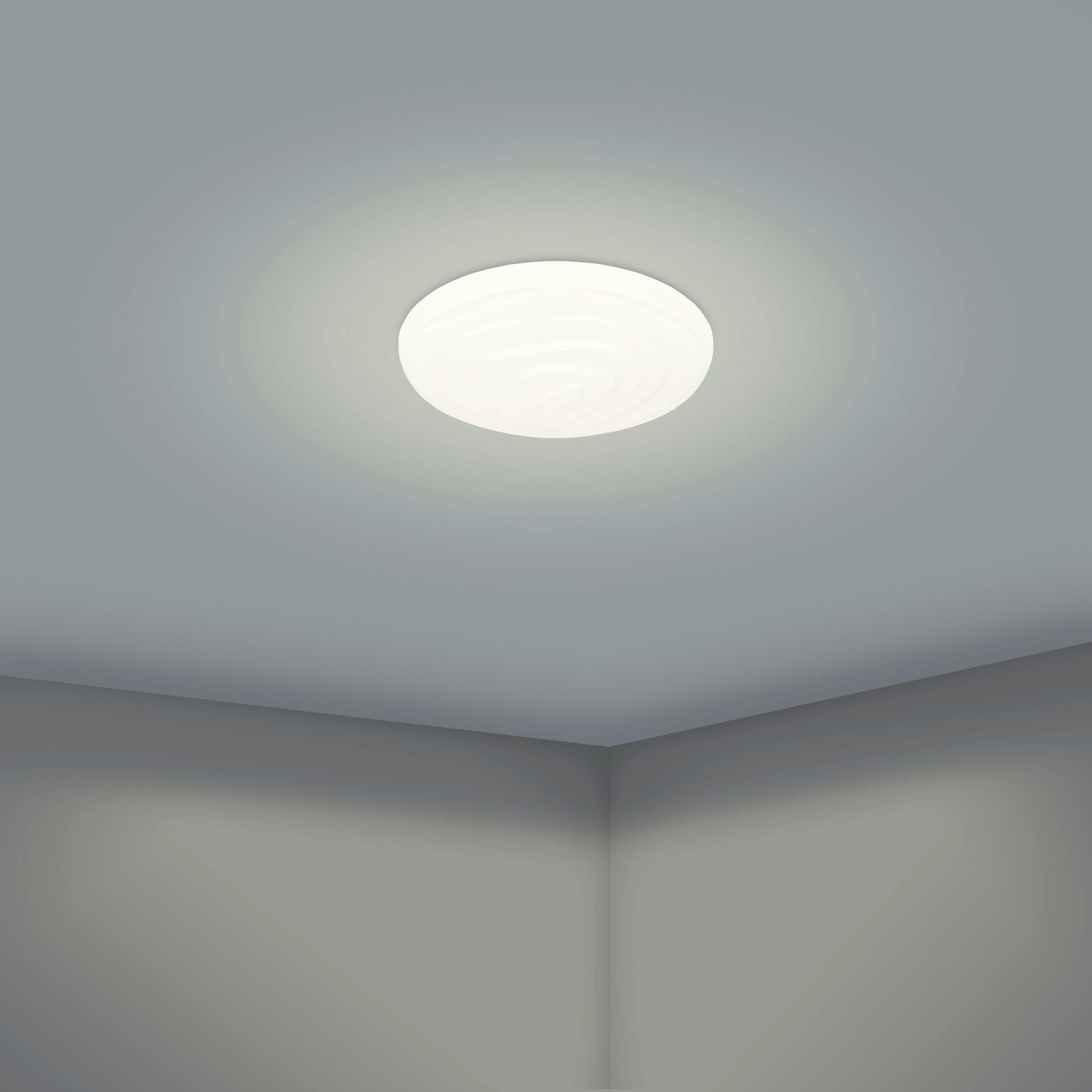 EGLO Plafondlamp BATTISTONA Plafondlamp in wit van staal - 2,9W en 1,45 - warmwit - koudwit (1 stuk)