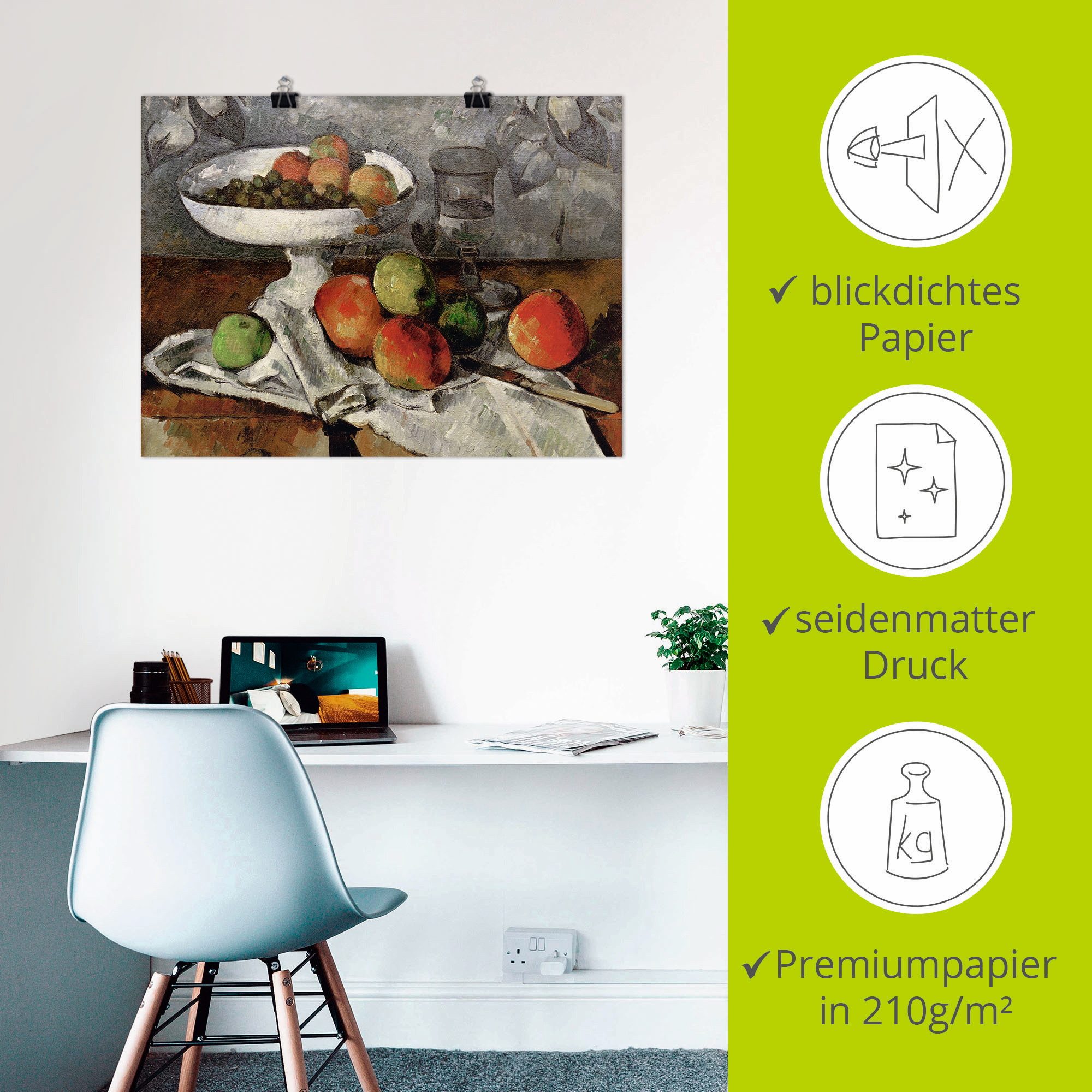 Artland Artprint Stilleven met fruitschaal als poster, muursticker in verschillende maten