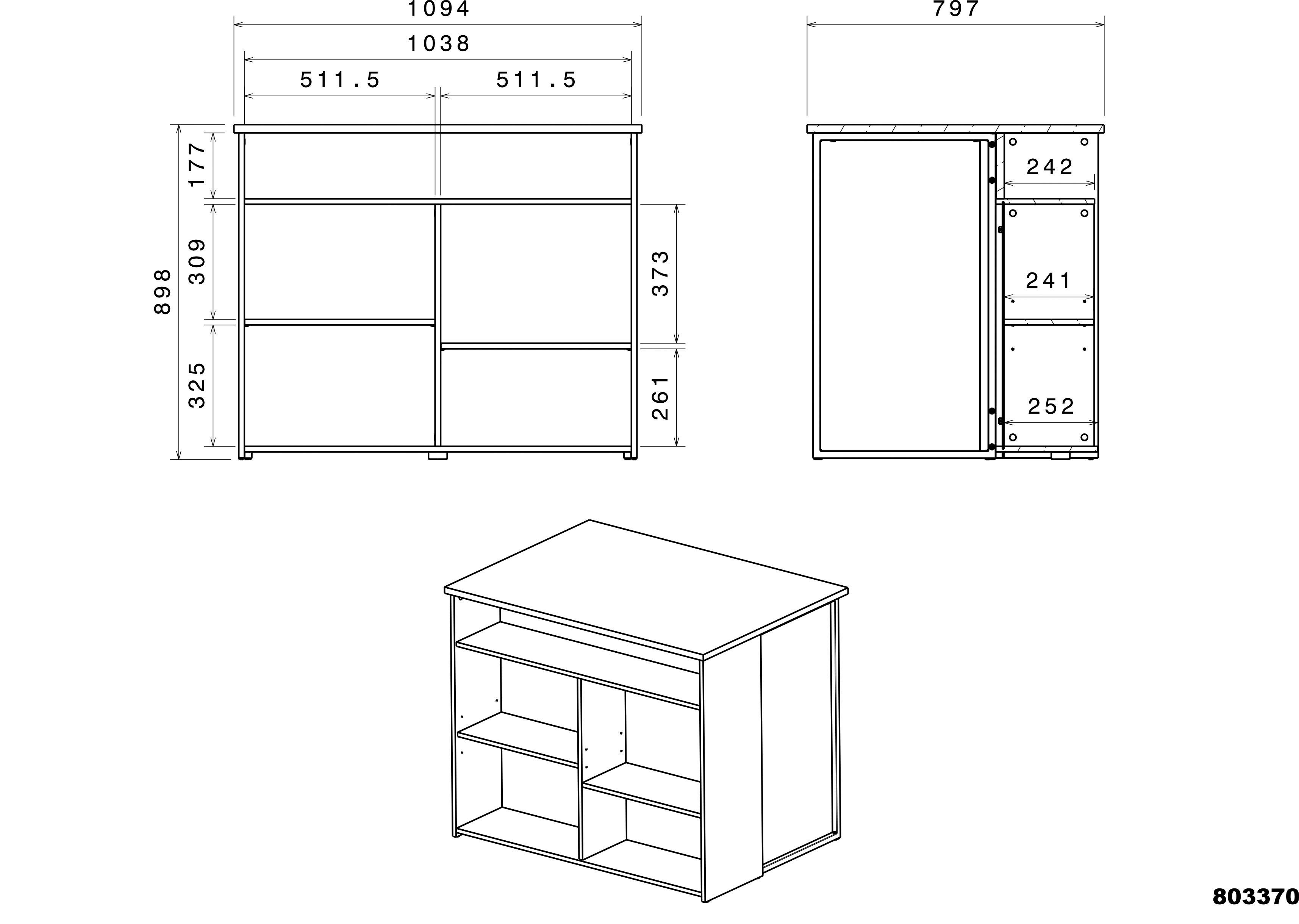 Parisot Kastenset Fumay 3 (set, 3 stuks)