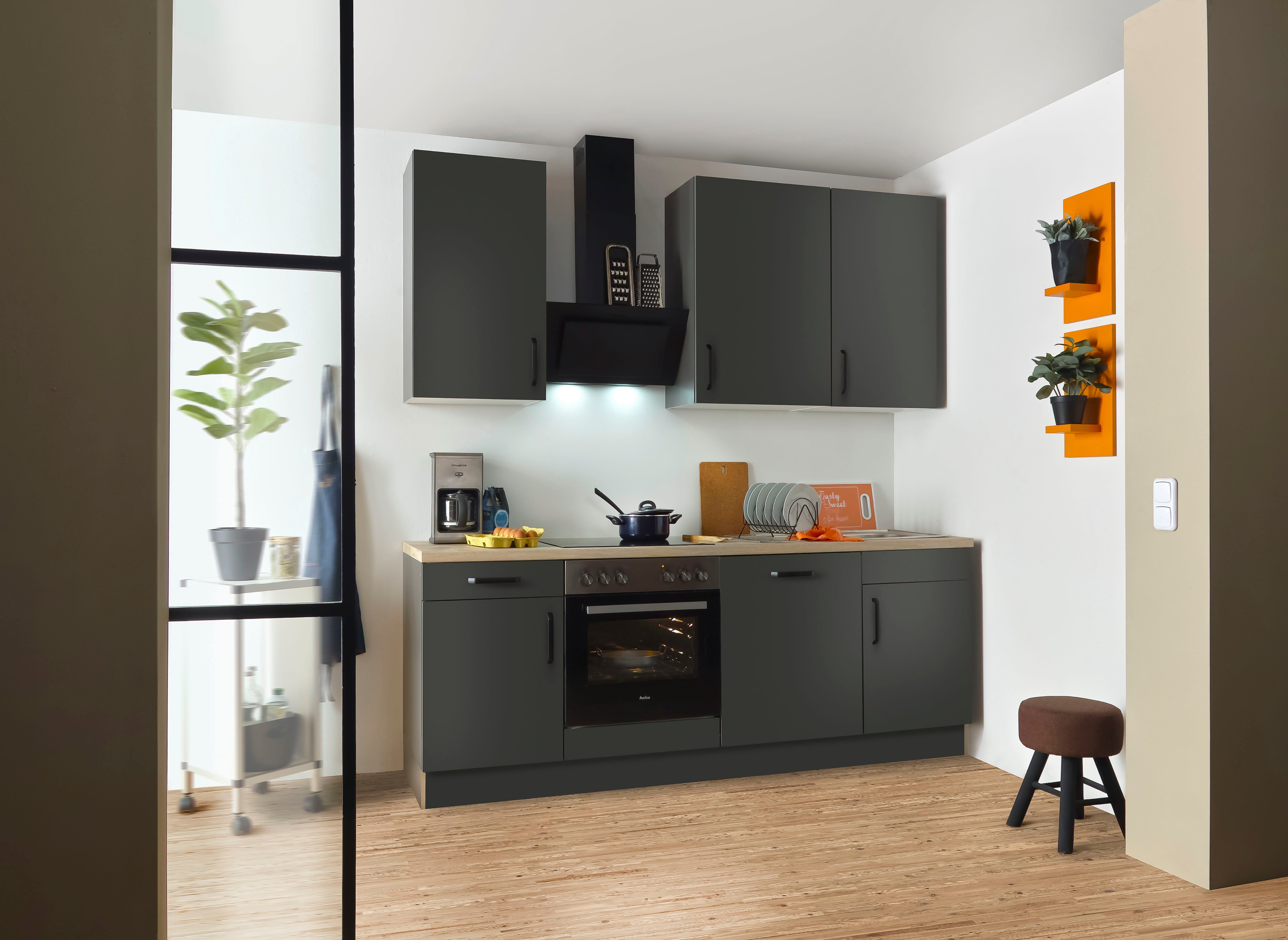 wiho Küchen Keukenblok "Simi", optioneel met elektrische apparaten, met verstelbare voeten