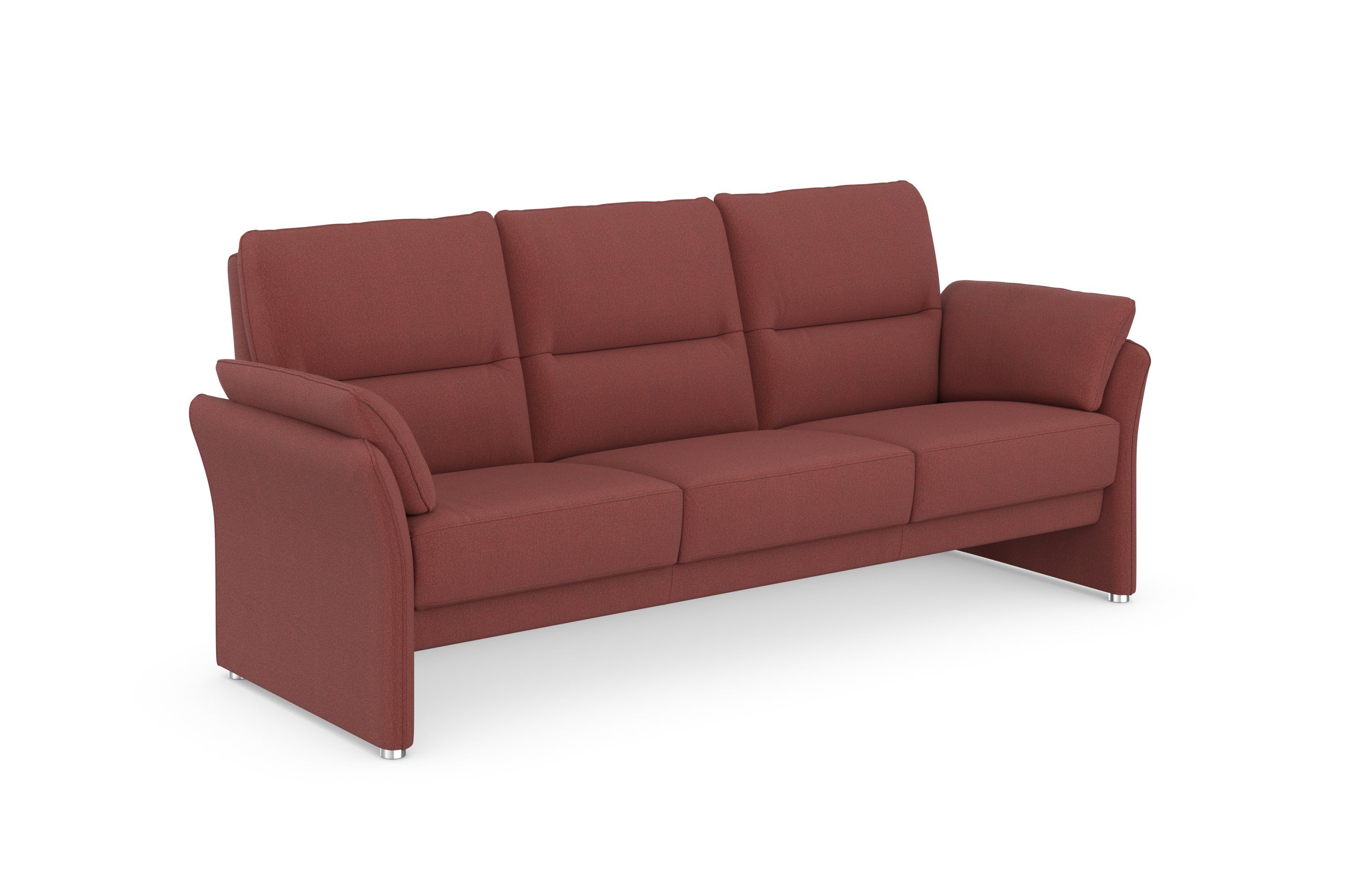 DOMO collection 3-zitsbank Pina tijdloos en elegant, smalle armleuningen, compacte afmetingen
