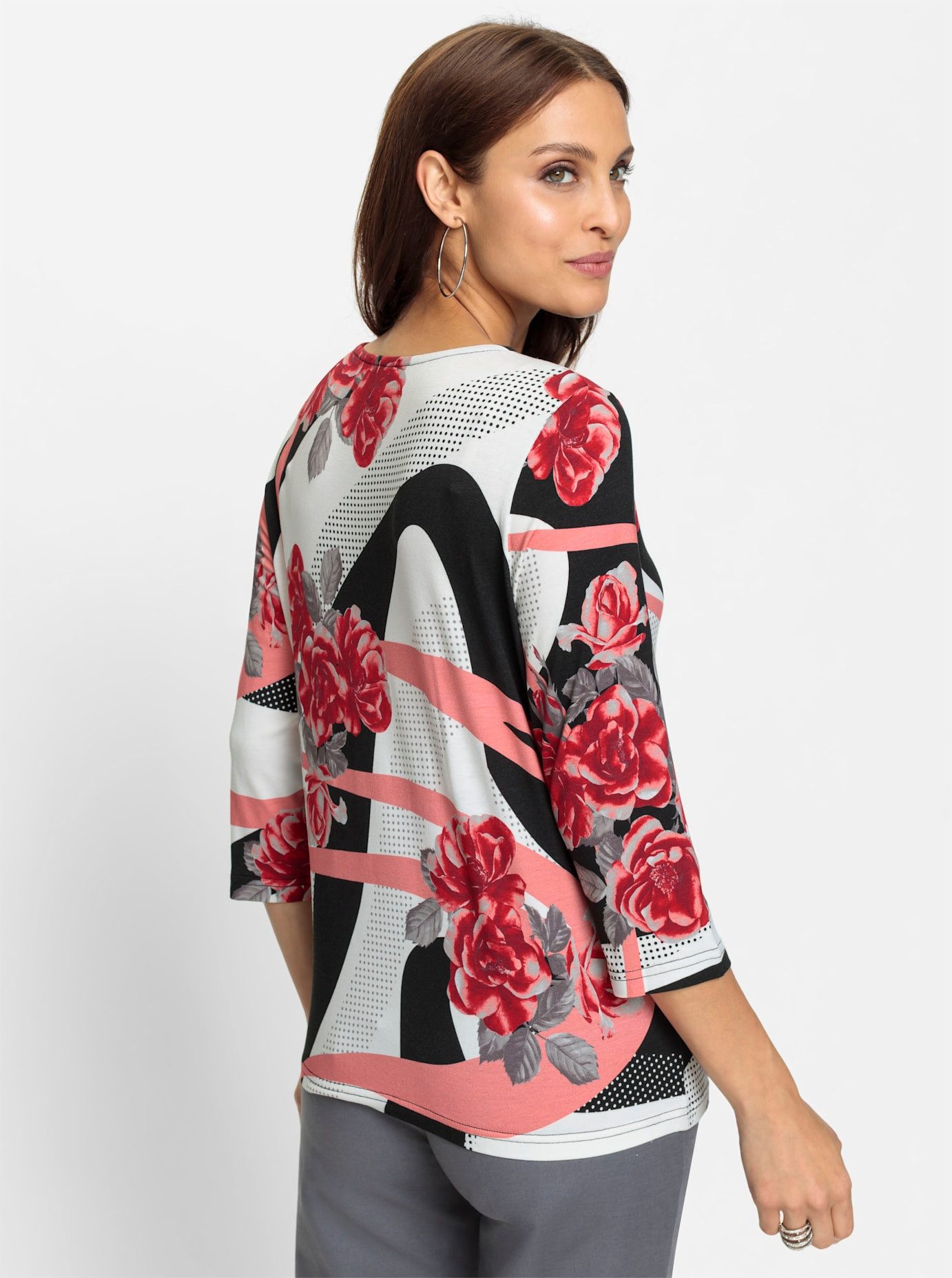 Lady Shirt met 3 4 mouwen Shirt (1-delig)