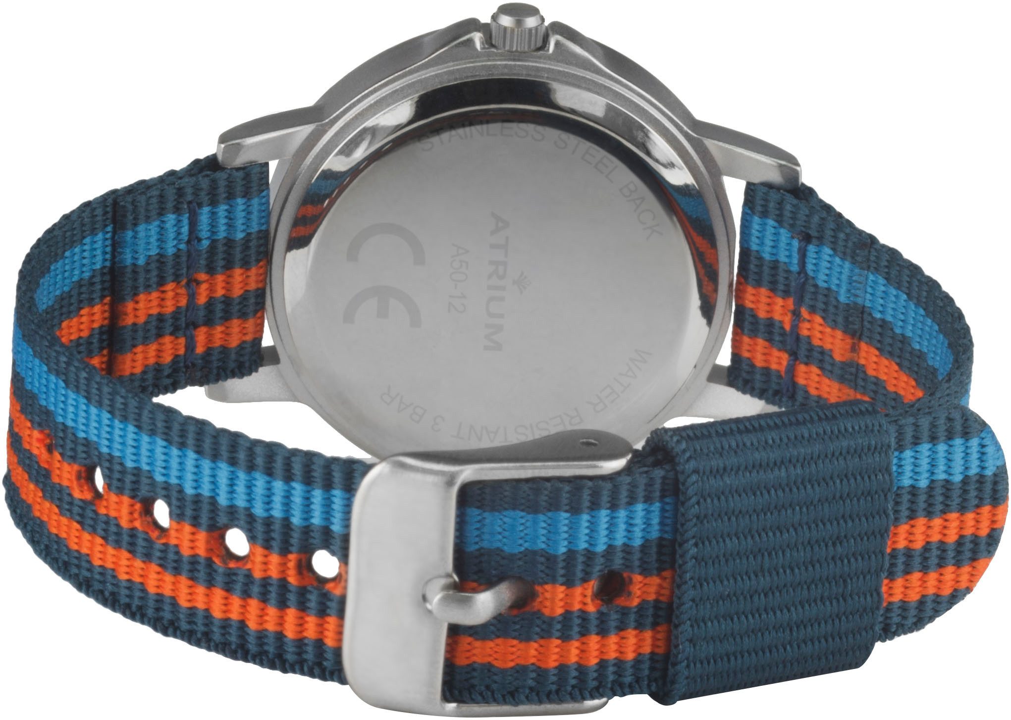 Atrium Kwartshorloge Horloge, kinderhorloge, leerhorloge, textielband, ideaal ook als cadeau