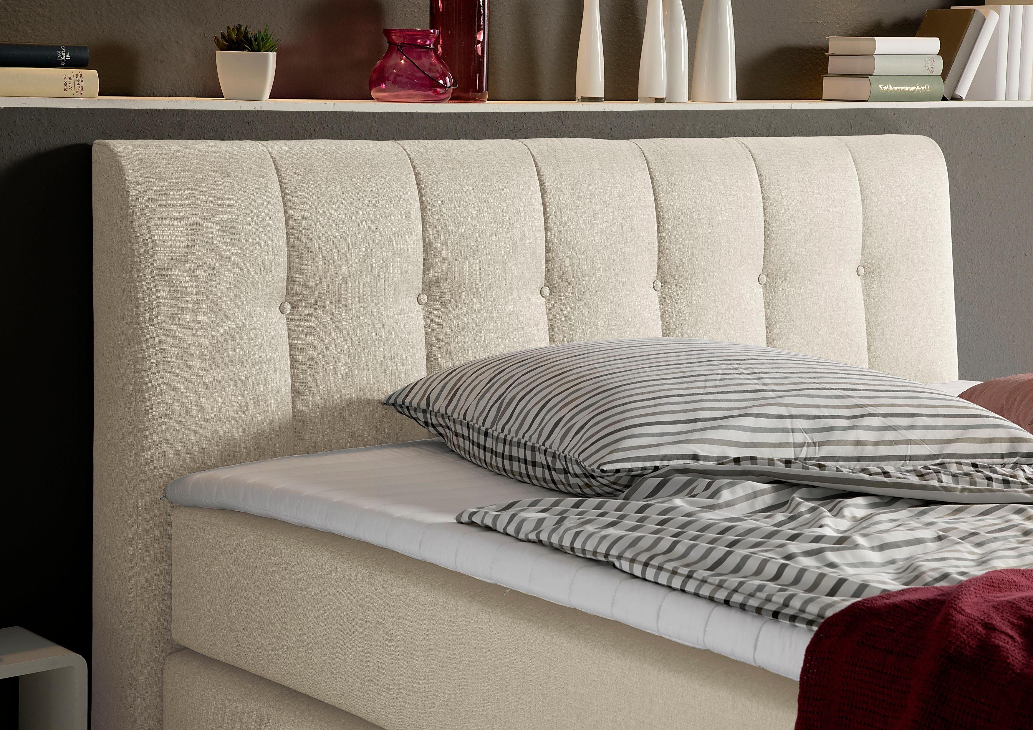 Places of Style Boxspring Cafone incl. topmatras, 5 breedtes, 3 matrassoorten en 3 hardheden ter keuze