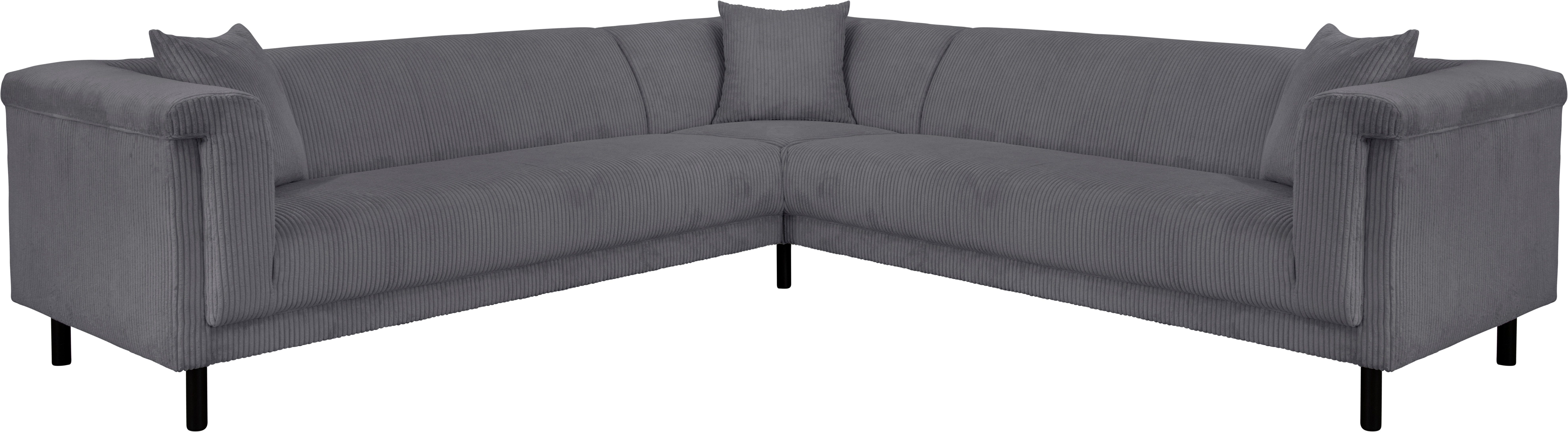INOSIGN Hoekbank AGNIA L-vorm BxDxH: 244x244x71 cm incl. sierkussen, gelijkbenig, ook in cord