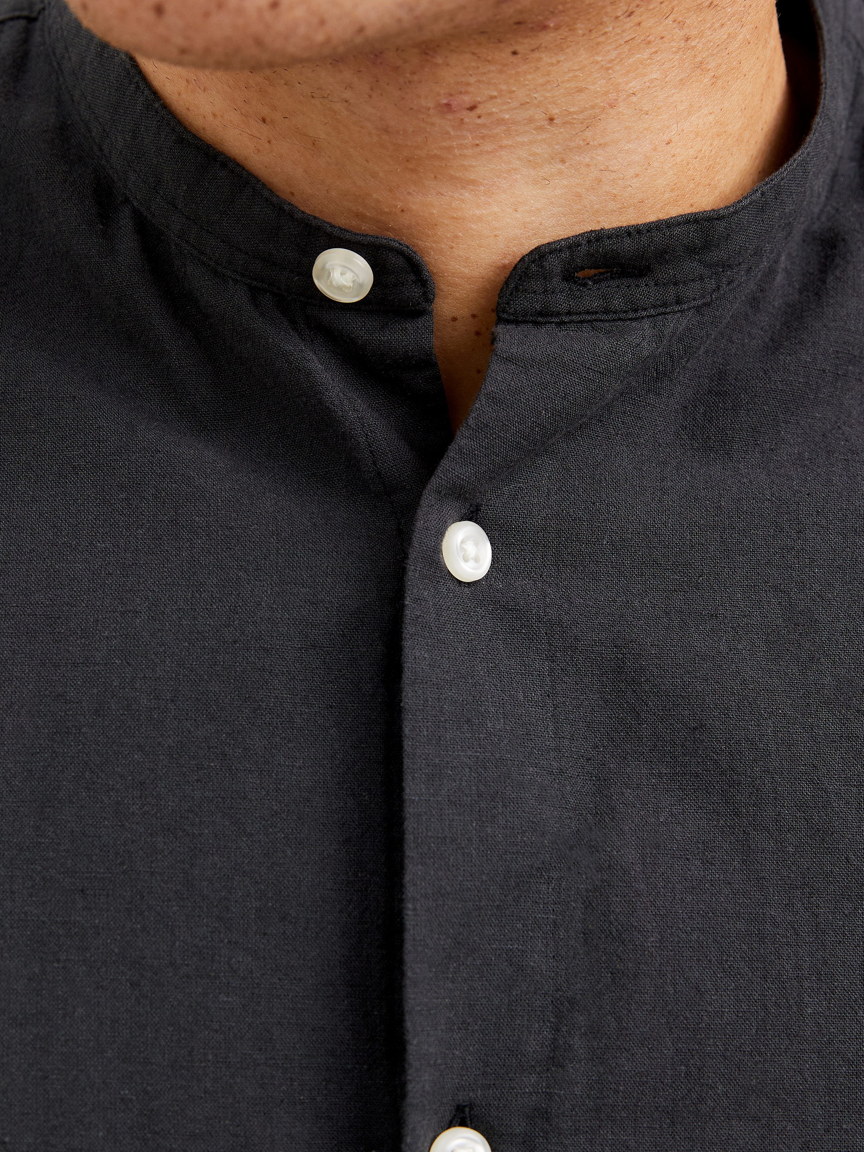 Jack & Jones PlusSize Overhemd met lange mouwen JJEBREEZE LINEN BLE BAND SHIRT LS SN PLS