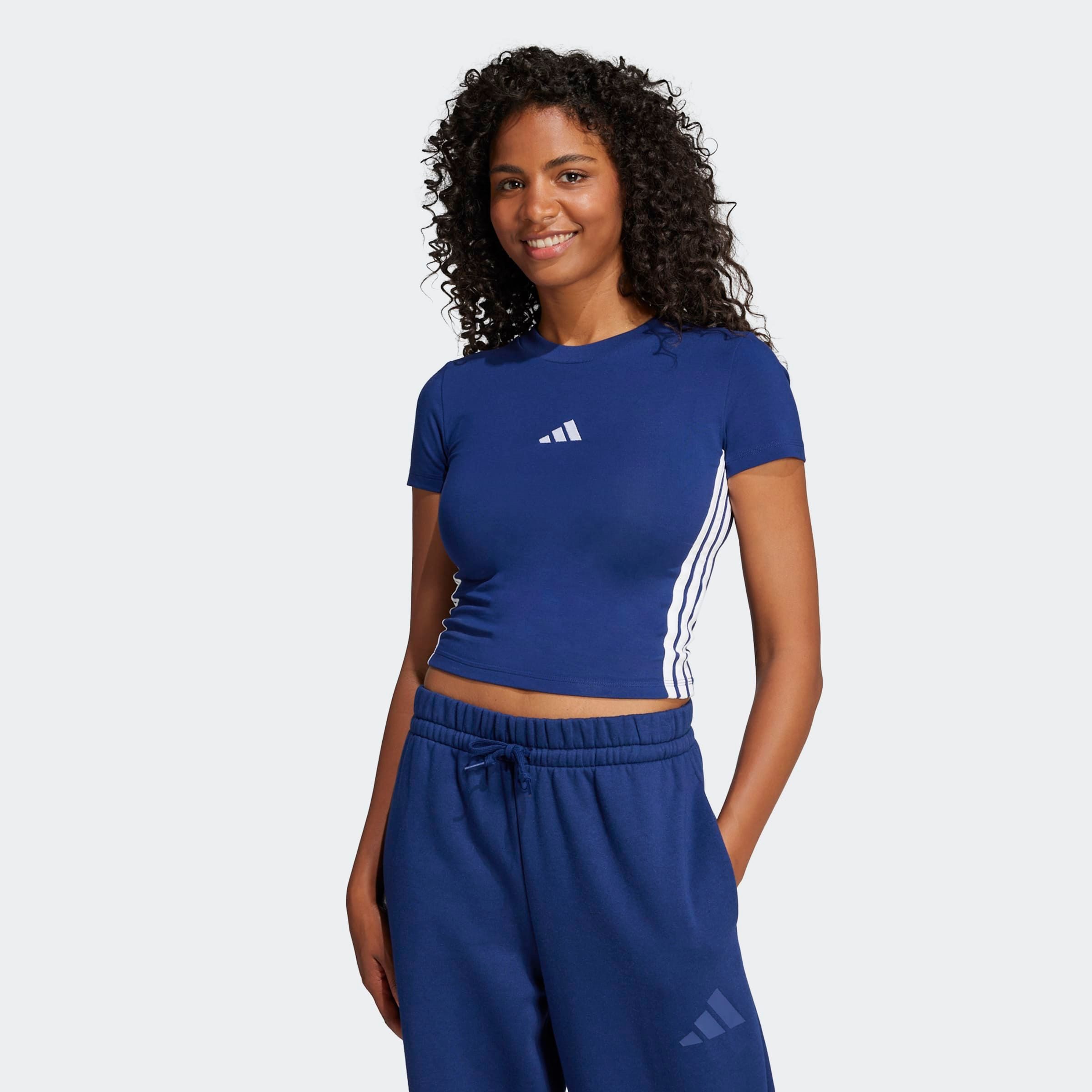 adidas Sportswear T-shirt W 3S SJ BABY T dames tops maat S blauw