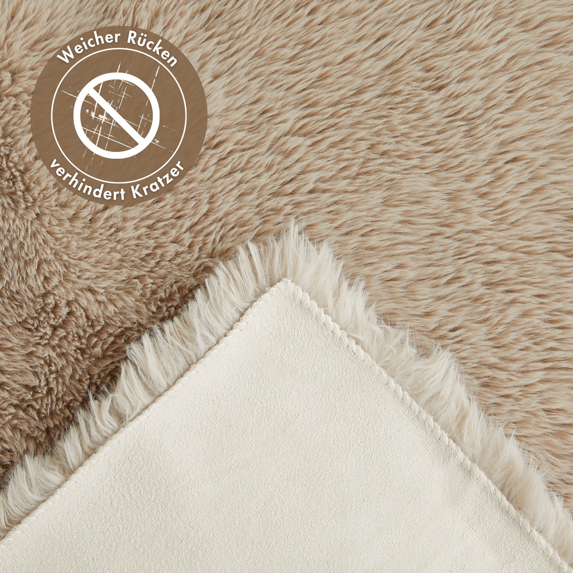 Andiamo Vloerkleed Alpa Uni kleuren, microvezel, bijzonder zacht & knuffelig, slaapkamer