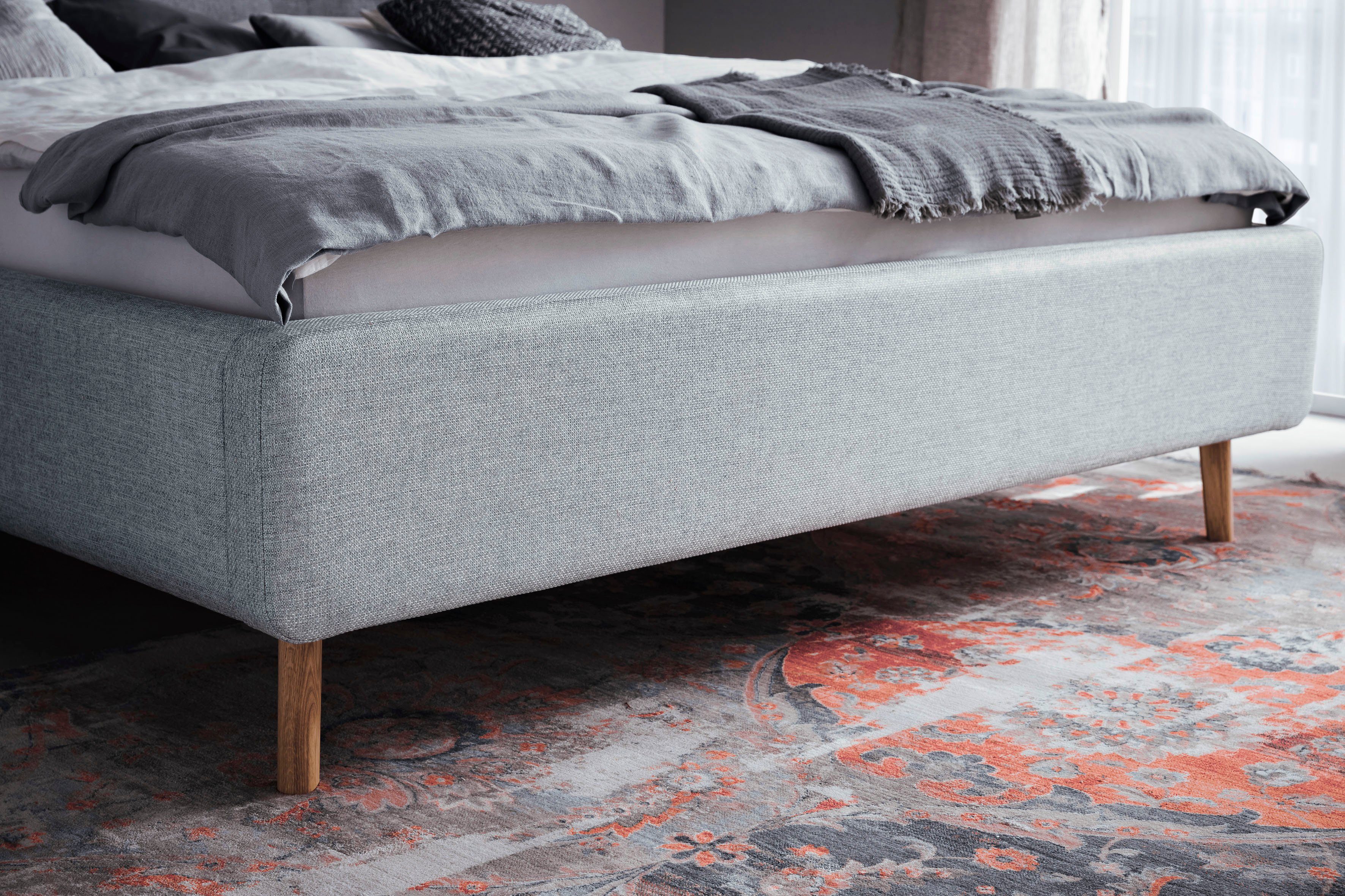 meise.möbel Gestoffeerd bed Lotte met lattenbodem en bedkist