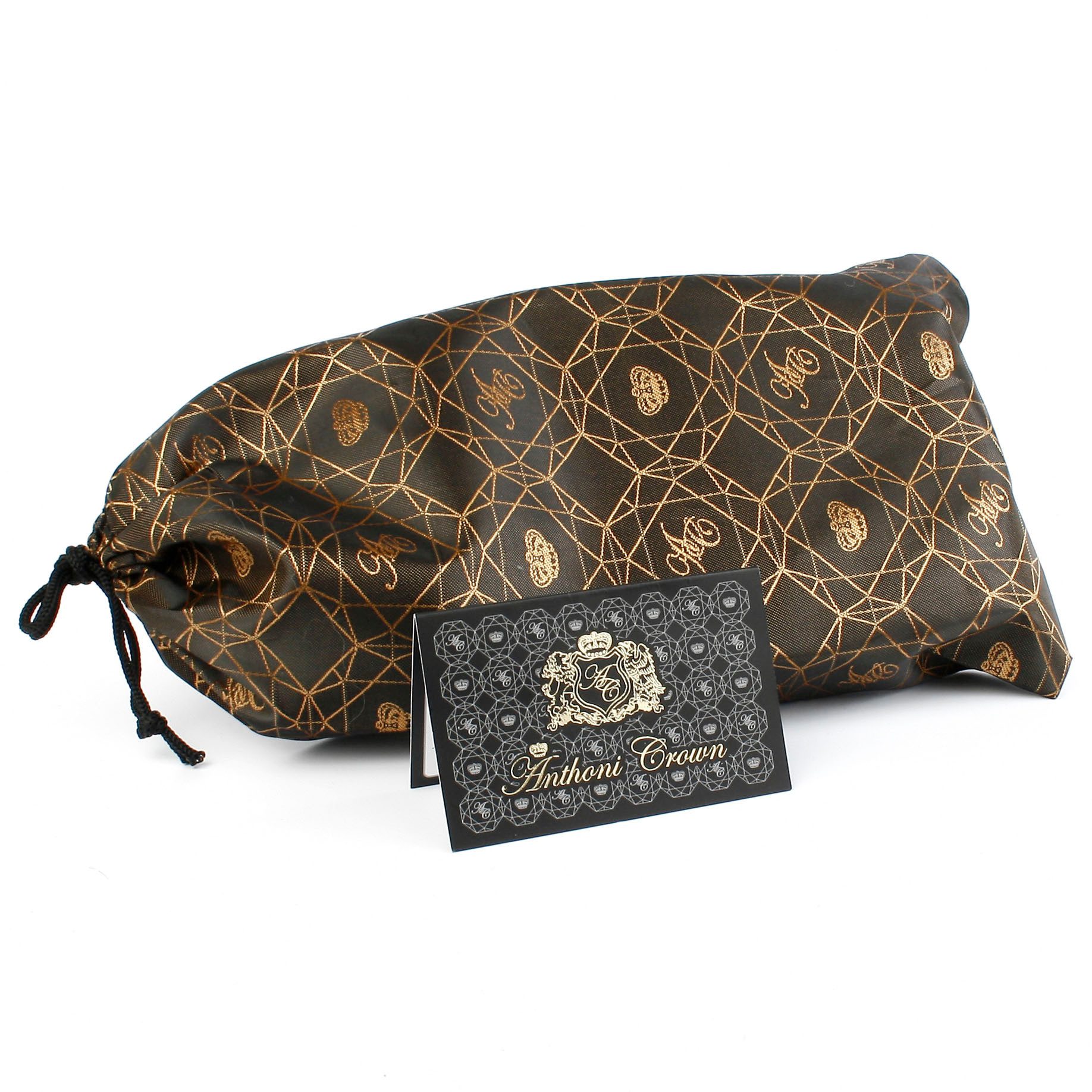 Anthoni Crown Leren riem Stijlvolle riem in zwart, elegante gesp