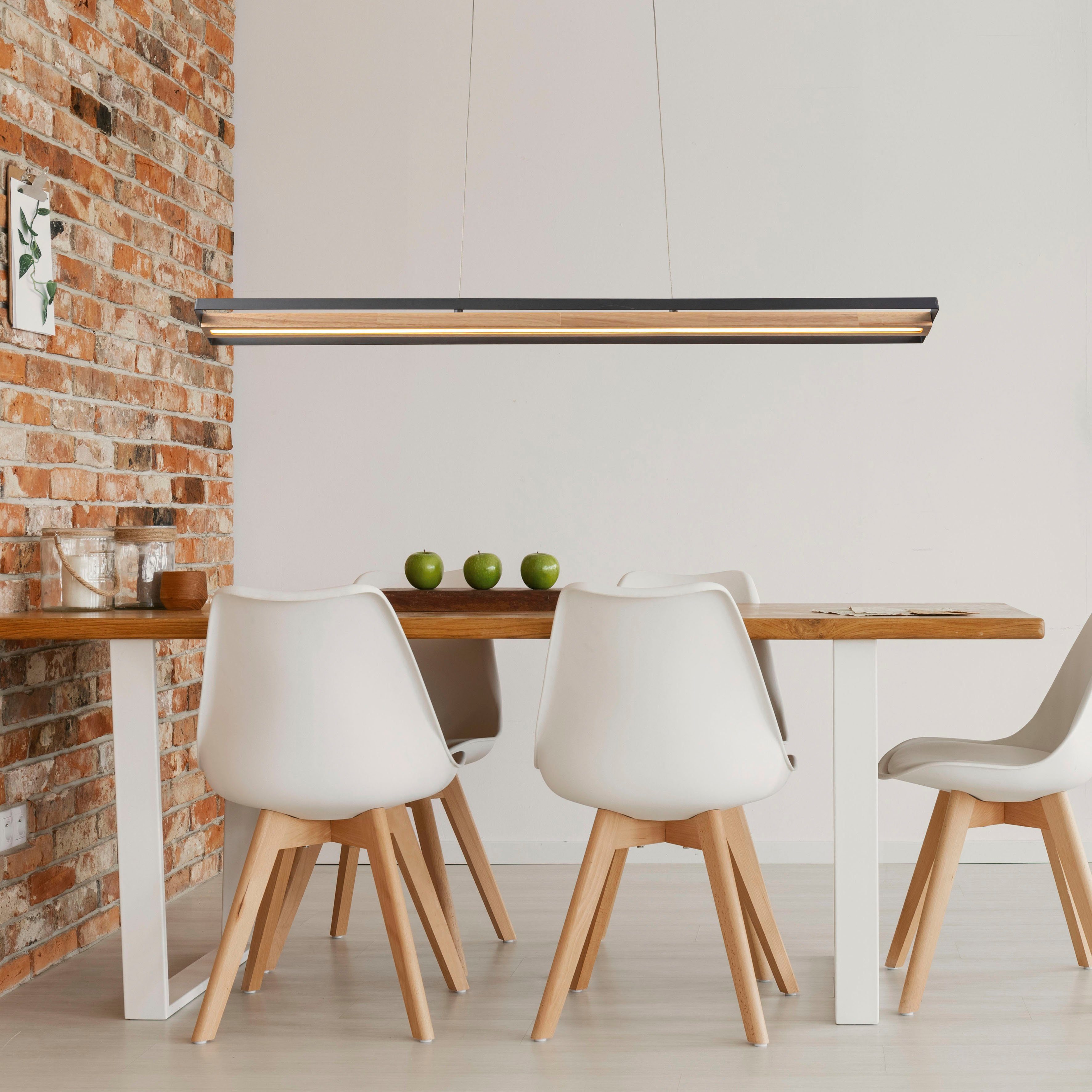 Home affaire Led-hanglamp Percht in hoogte verstelbaar, warmwit (1 stuk)
