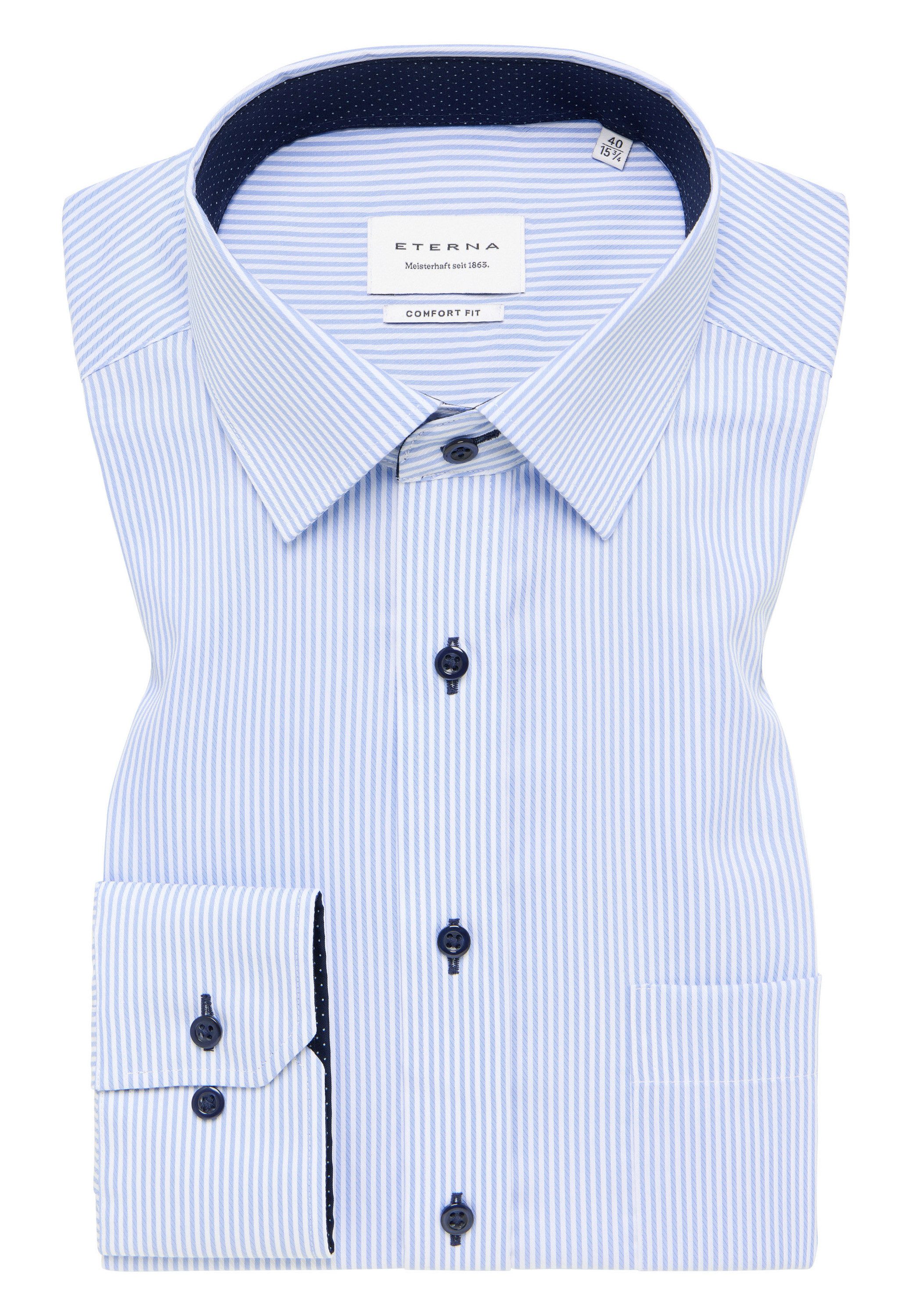 Eterna Overhemd met lange mouwen Comfort fit NON IRON (strijkvrij)