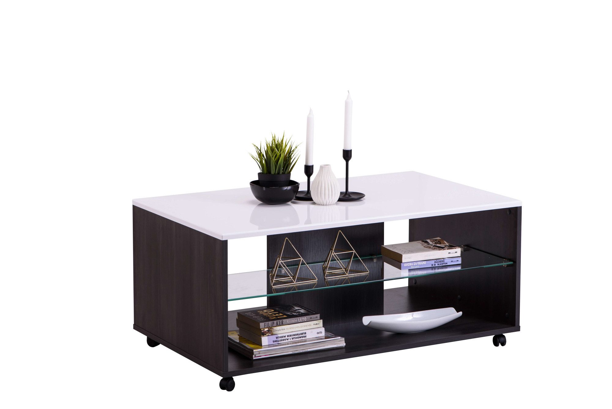 INOSIGN Salontafel Enzo Hoogglans plaat, met wielen