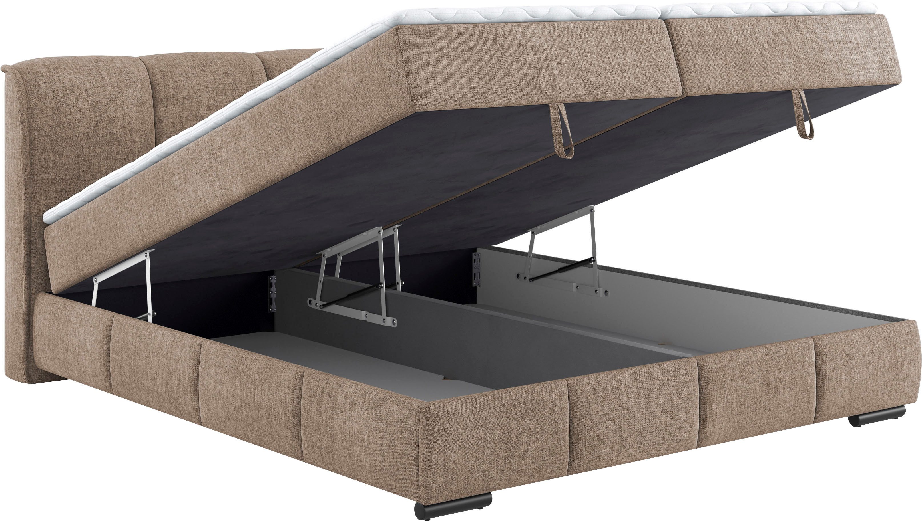 Mr. Couch Boxspring Bethany met bedkist, incl. matras Topmatras en sierkussen, in verschillende hardheden beschikbaar