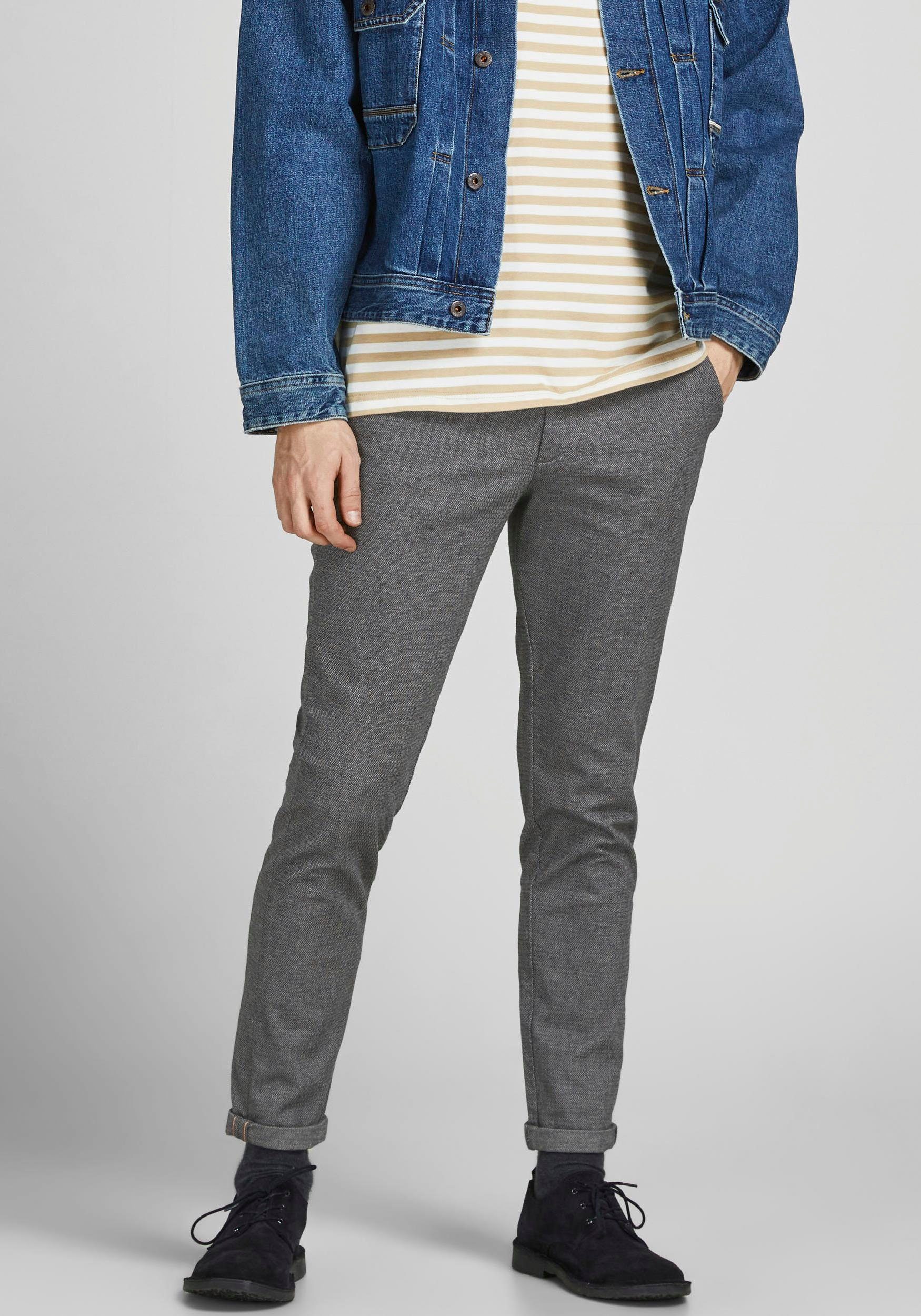 Jack & Jones Chino JPSTMARCO JJFURY AKM heren chino's maat 34 grijs