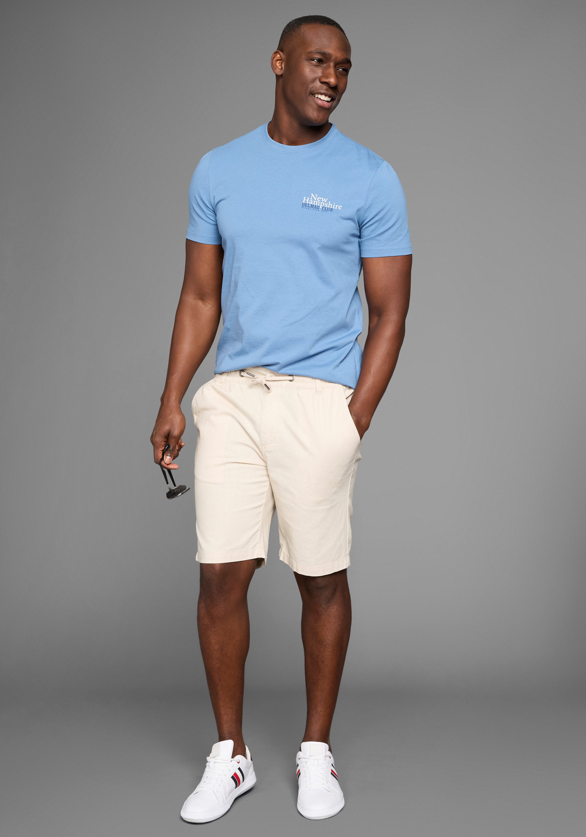 DELMAO Bermuda Van linnen Casual bermuda's