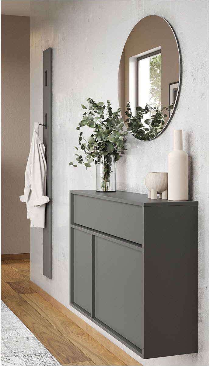 GERMANIA Halmeubelset GW-Ameca 2.0 Garderobe-set: multifunctionele kast en spiegel