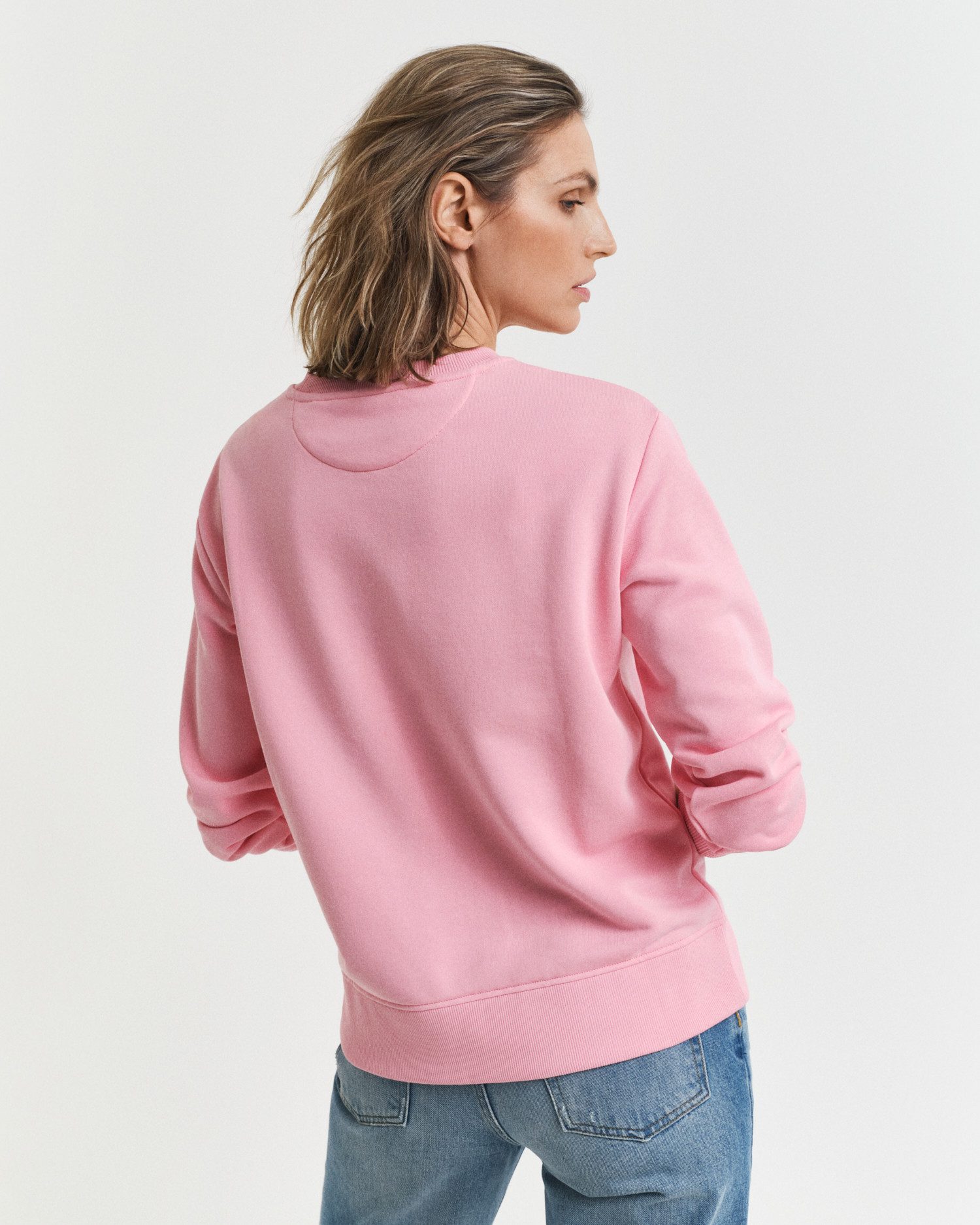 Gant Sweatshirt SHIELD C-NECK SWEAT Grafische GANT-borduursel op de borst