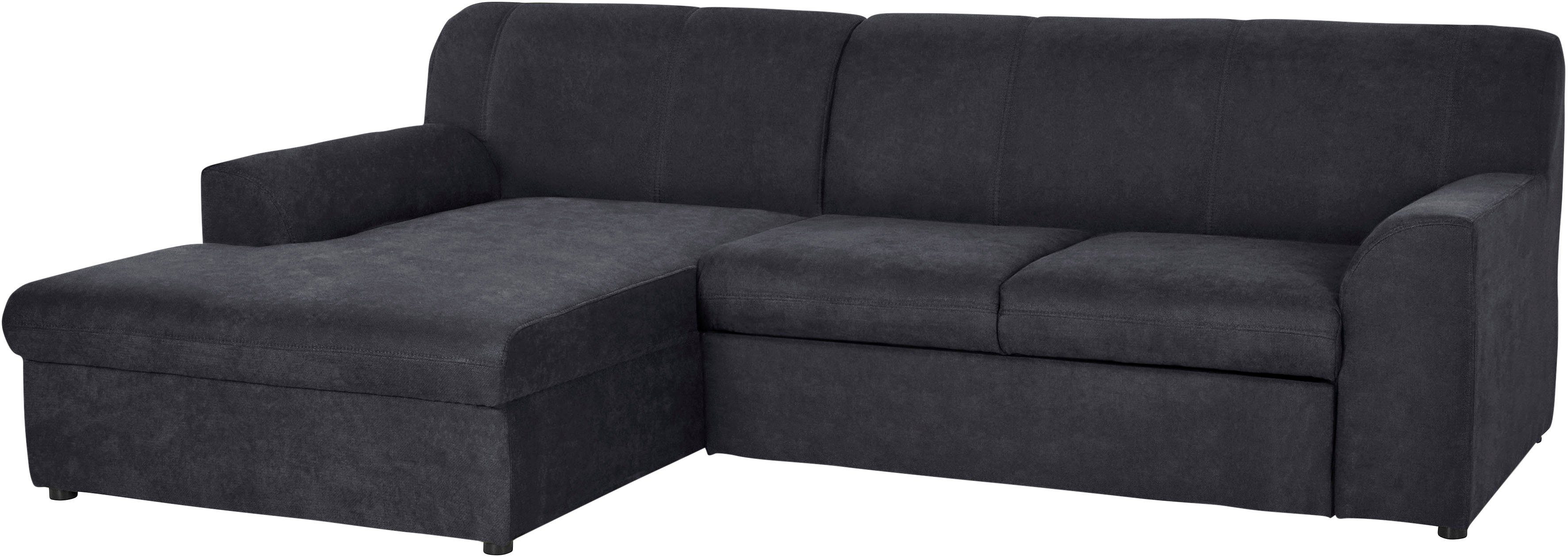 DOMO collection Hoekbank Topper, elegant en tijdloos, compacte afmetingen 245/155cm, L-vorm