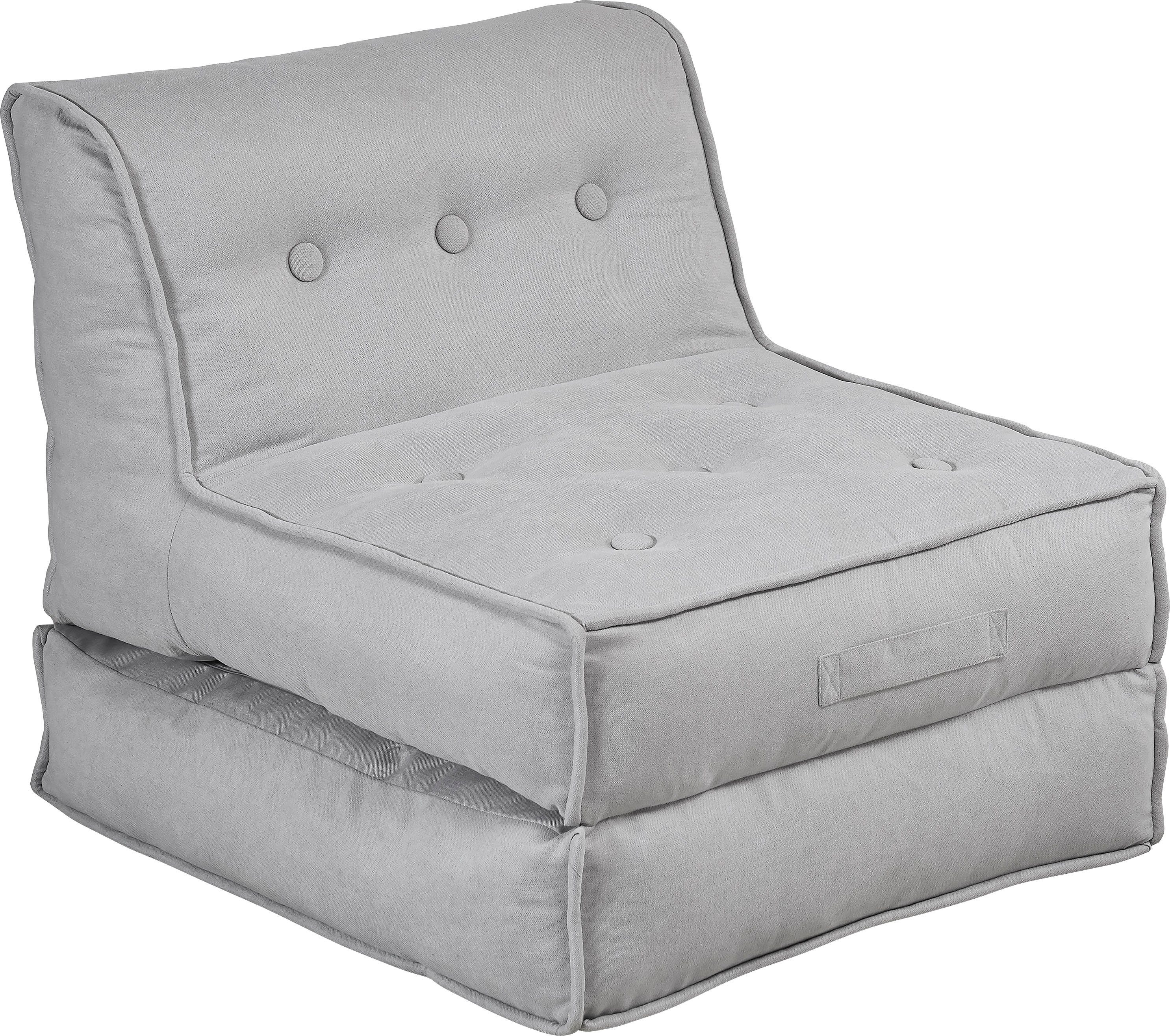 inosign fauteuil caspar loungestoel in 2 afmetingen, met slaapfunctie en poef-functie. grijs