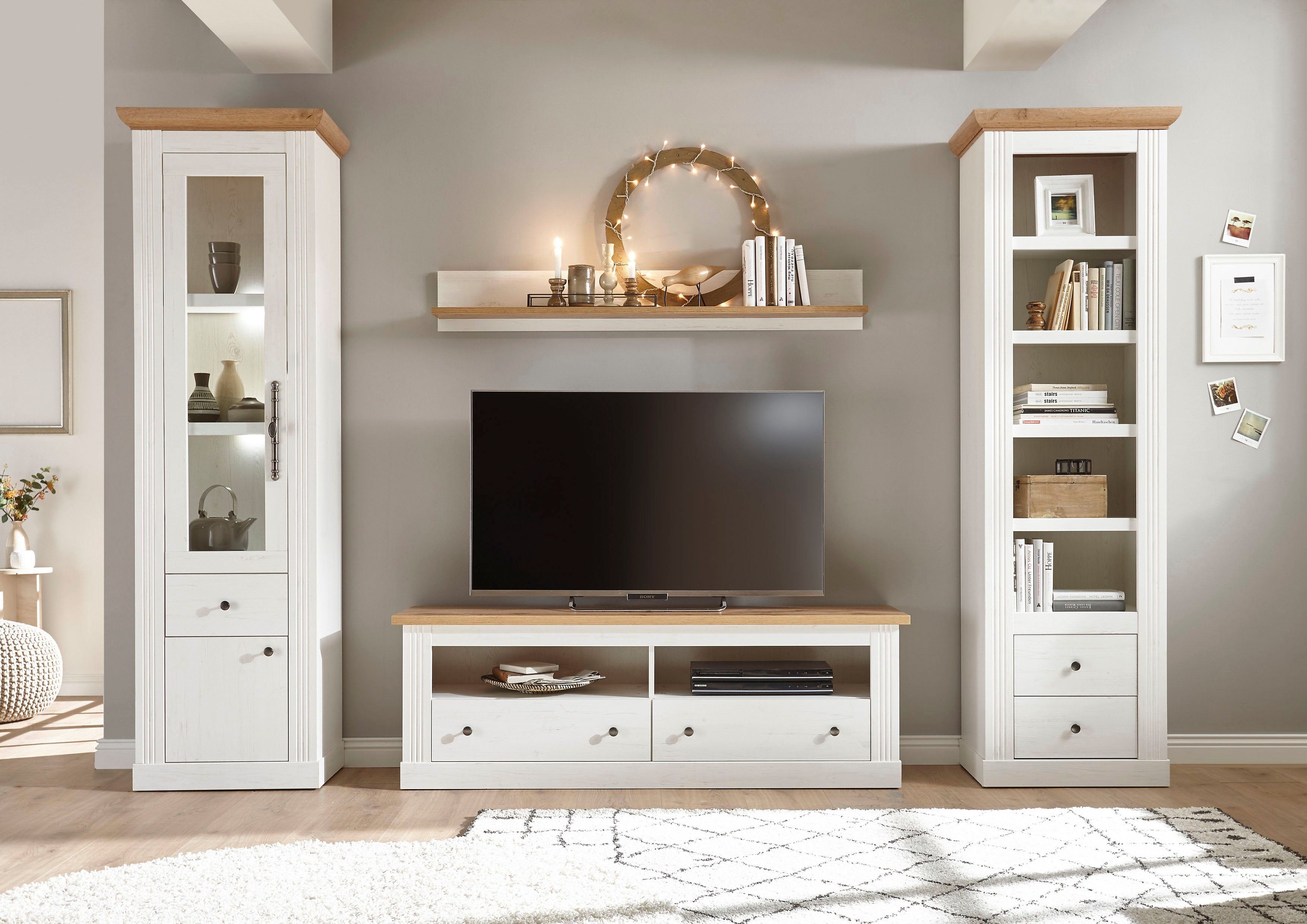 Home affaire Wandmeubel Westminster in romantische landelijke stijl (set, 4-delig)
