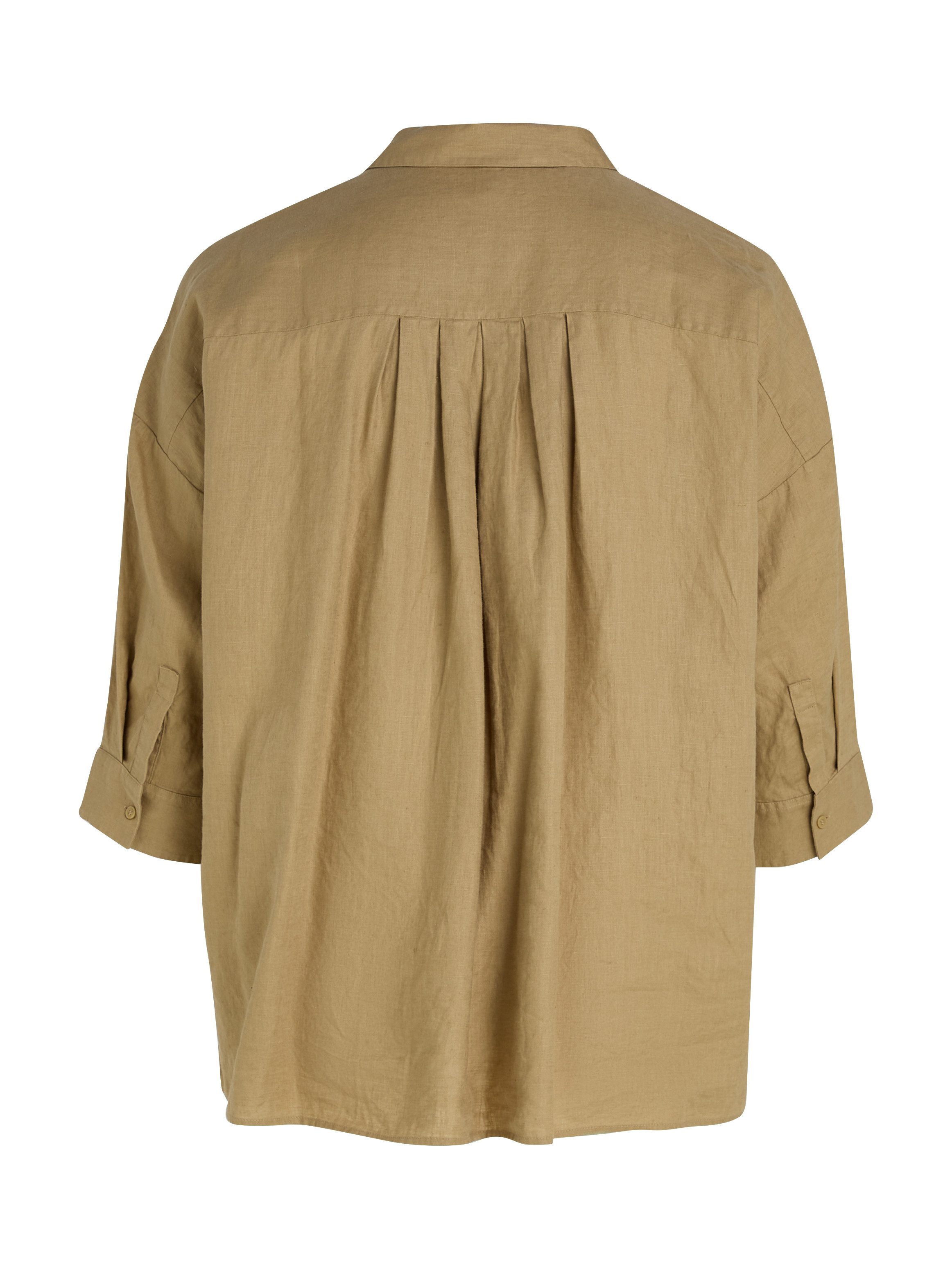 Tommy Hilfiger Curve Overhemdblouse CRV ESS LINEN EASY SHIRT in grote maten, linnenkwaliteit