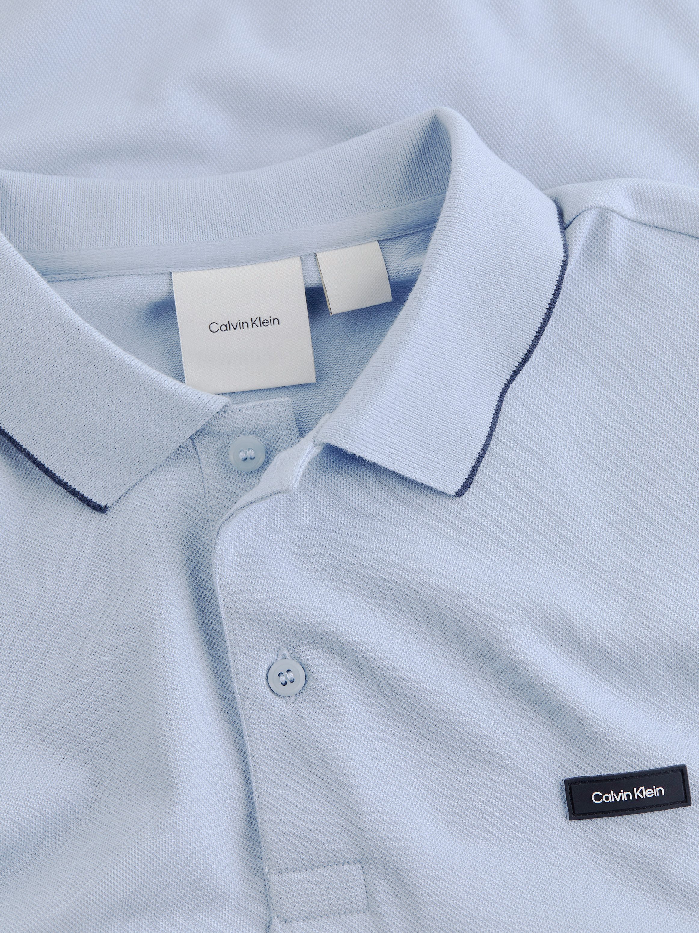 Calvin Klein Poloshirt STRETCH PIQUE TIPPING POLO met streepdetail op de kraag
