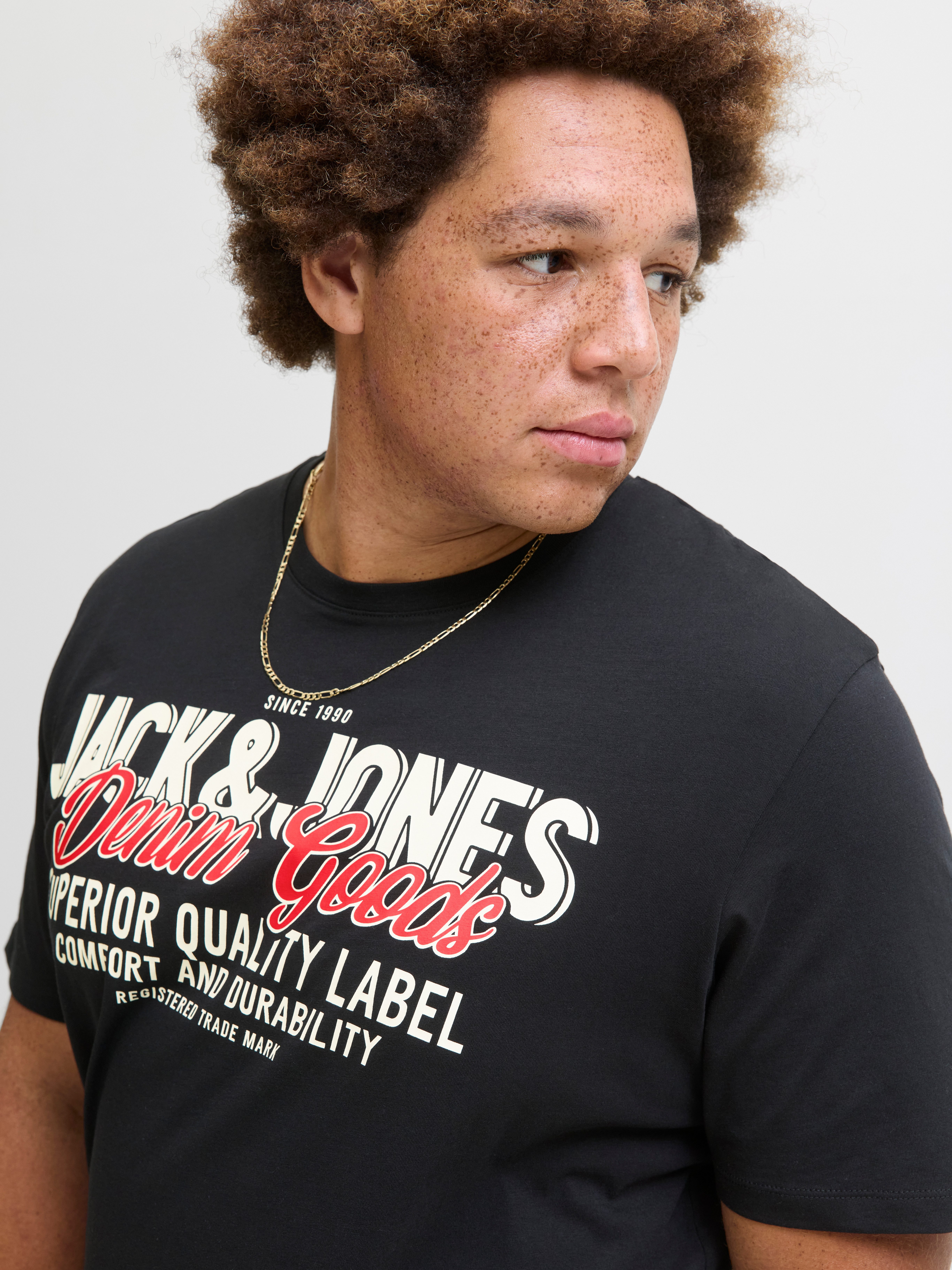 Jack & Jones PlusSize T-shirt JJELOGO TEE SS ONECK 2 COL AW25 NOOS PLS