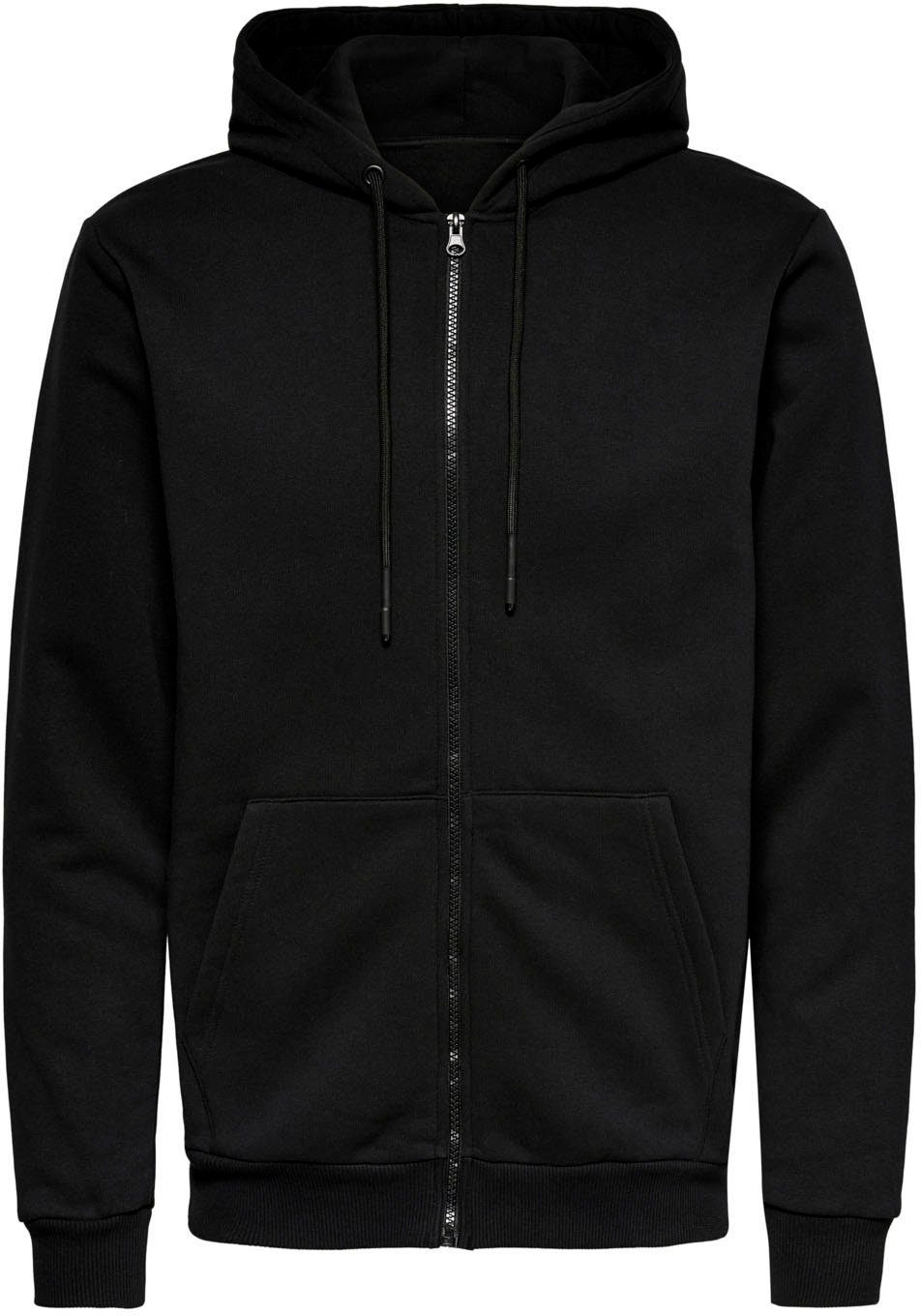 ONLY & SONS Capuchonsweatvest CERES LIFE ZIP THR. HOODIE SWEAT