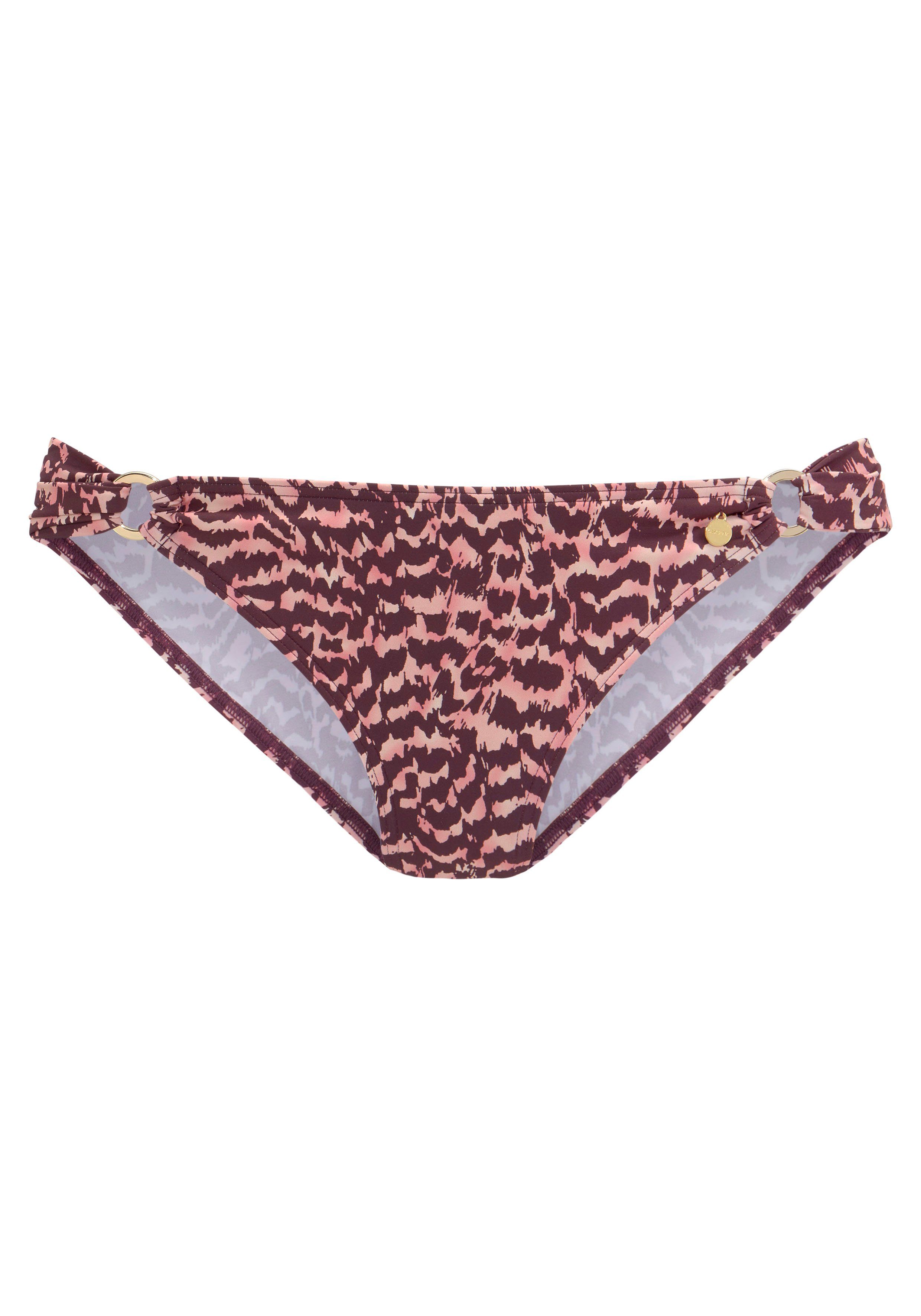 Lascana Bikinibroekje Holly met goudkleurige sierringen