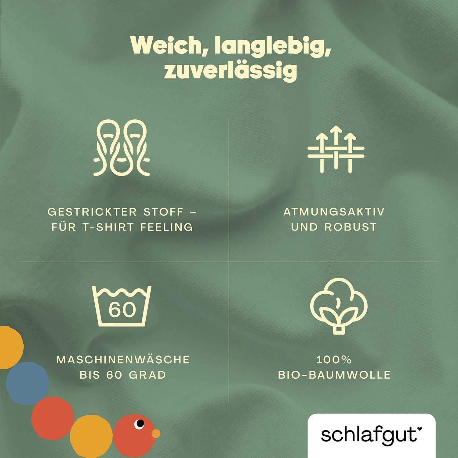 Schlafgut Hoeslaken Casual Mini Spannbettlaken voor kinderen, made in green by oeko-tex® (1 stuk)