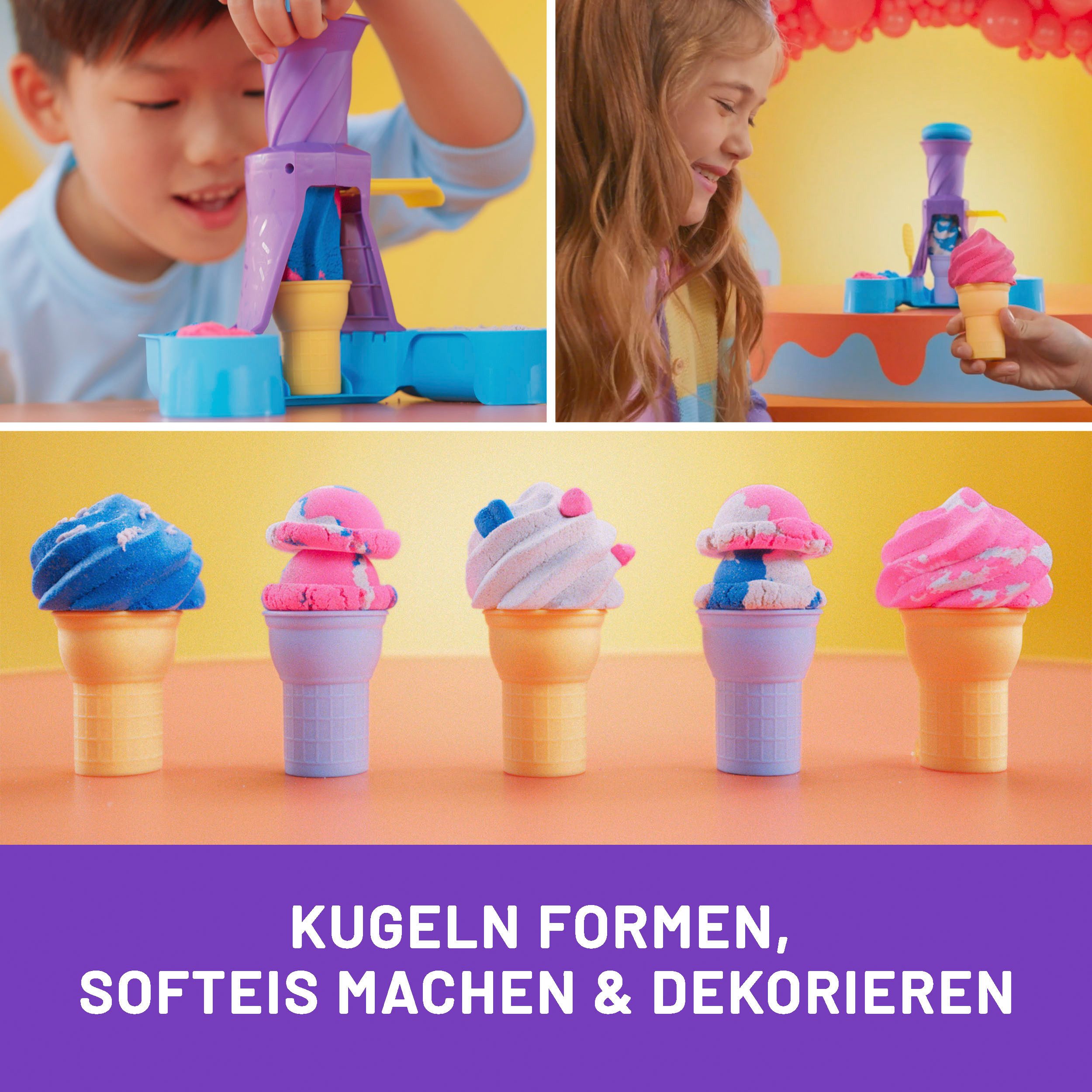 Spin Master Knutselset Kinetic Sand - Soft Serve Ice Cream Station 397g