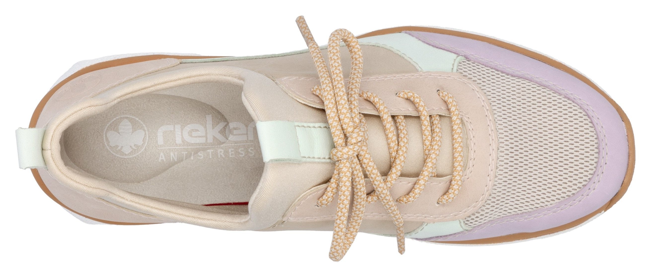 Rieker Slip-on sneakers , lage schoen, vrijetijdsschoen, instapschoen met elastische instap