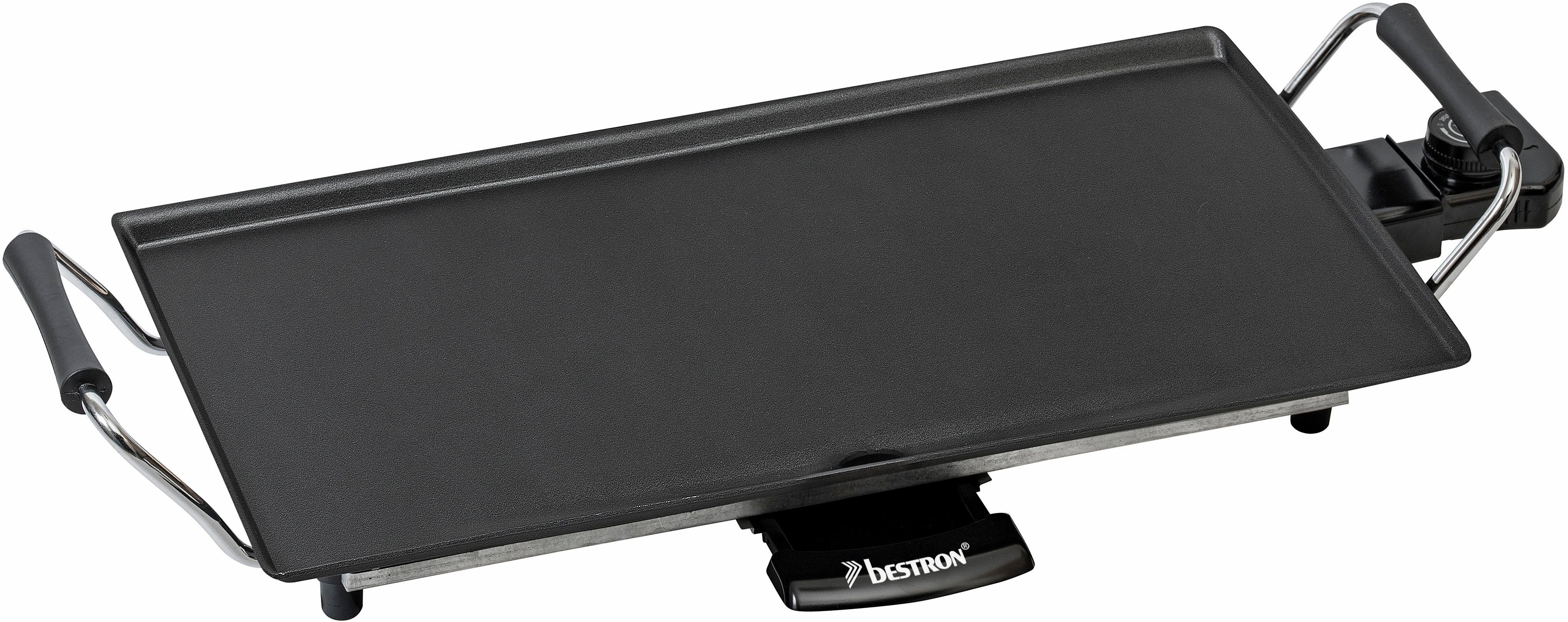 bestron Tafelgrill ABP602 Plancha-bakplaat, met antiaanbaklaag, zwart