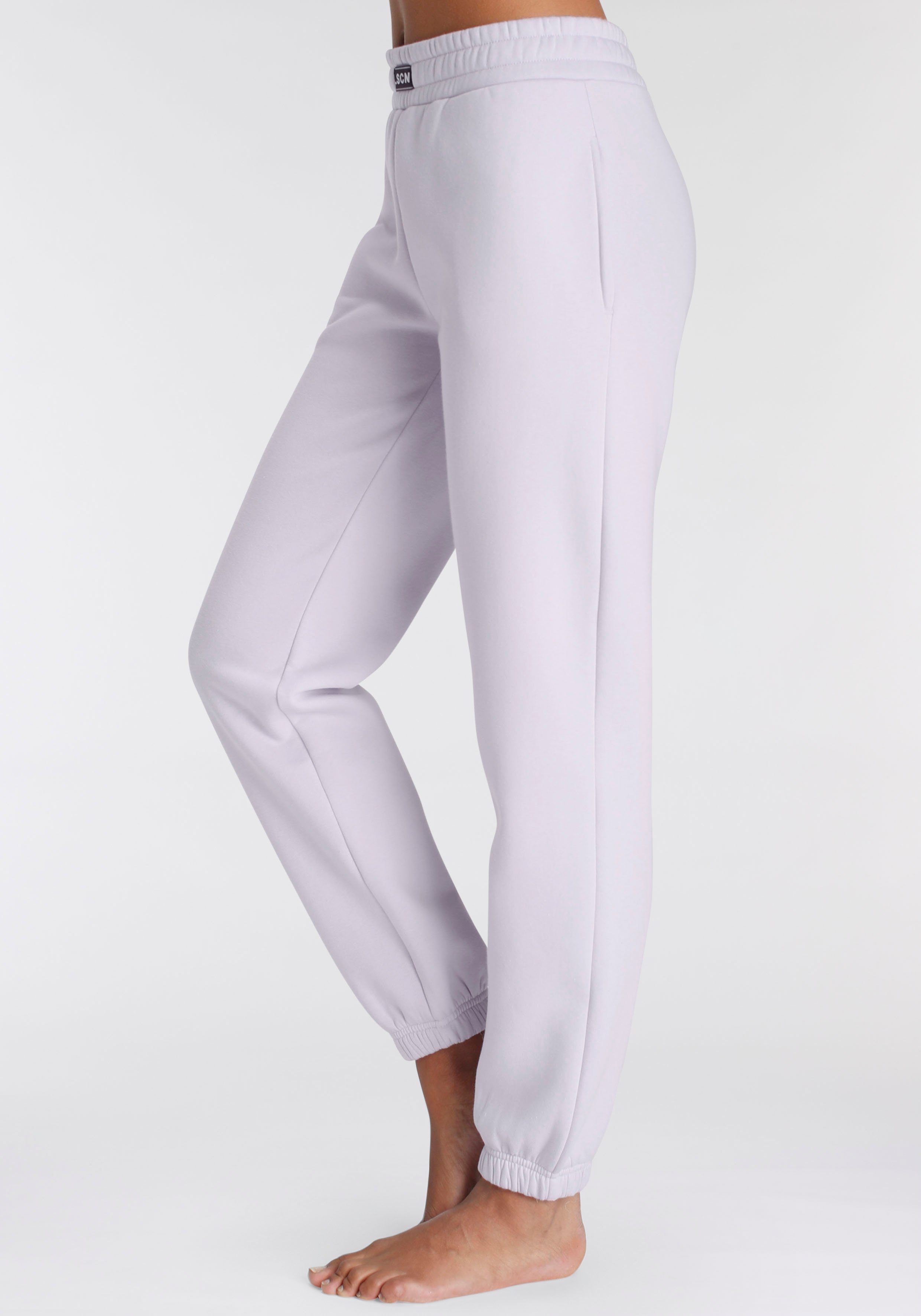 Lascana Joggingbroek met geribbelde tailleband, loungewear, loungepak
