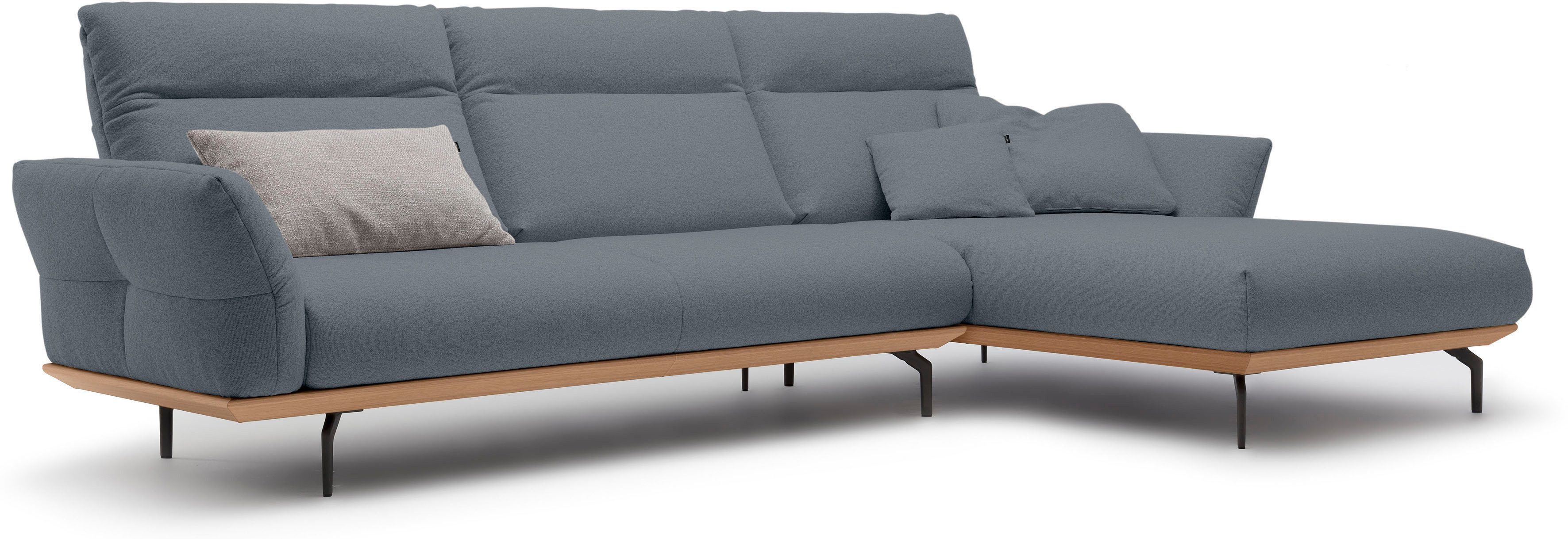 Creation BY ROLF BENZ Hoekbank CR.460 Sokkel in eiken, onderstel in umbra grijs, breedte 318 cm
