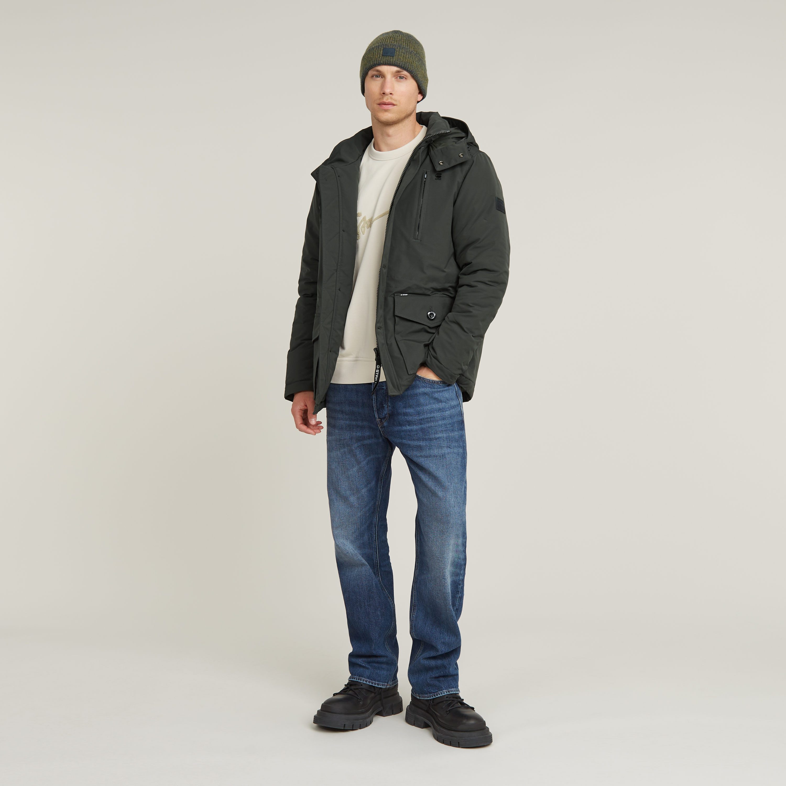 G-Star RAW Outdoorjack Vodan Padded Hdd Jkt met verstelbare taille