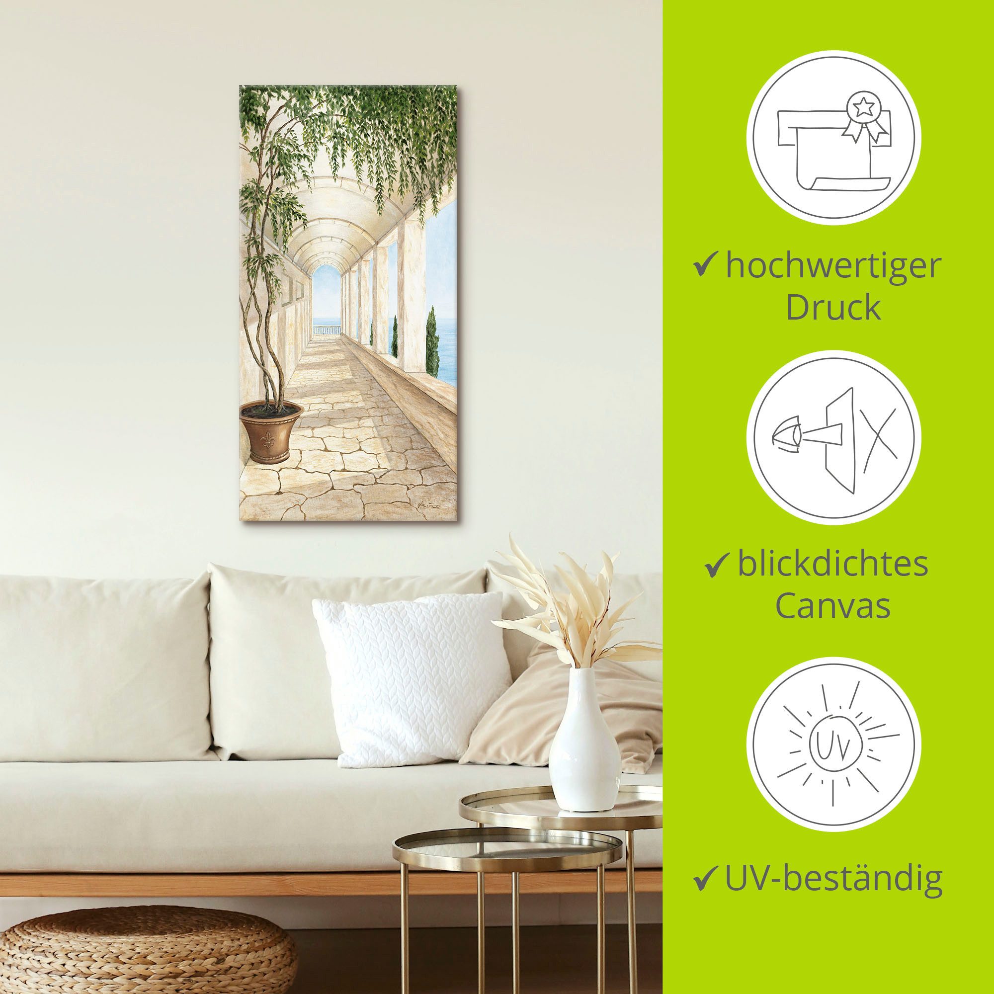 Artland Artprint Capri als artprint van aluminium, artprint voor buiten, artprint op linnen, poster, muursticker
