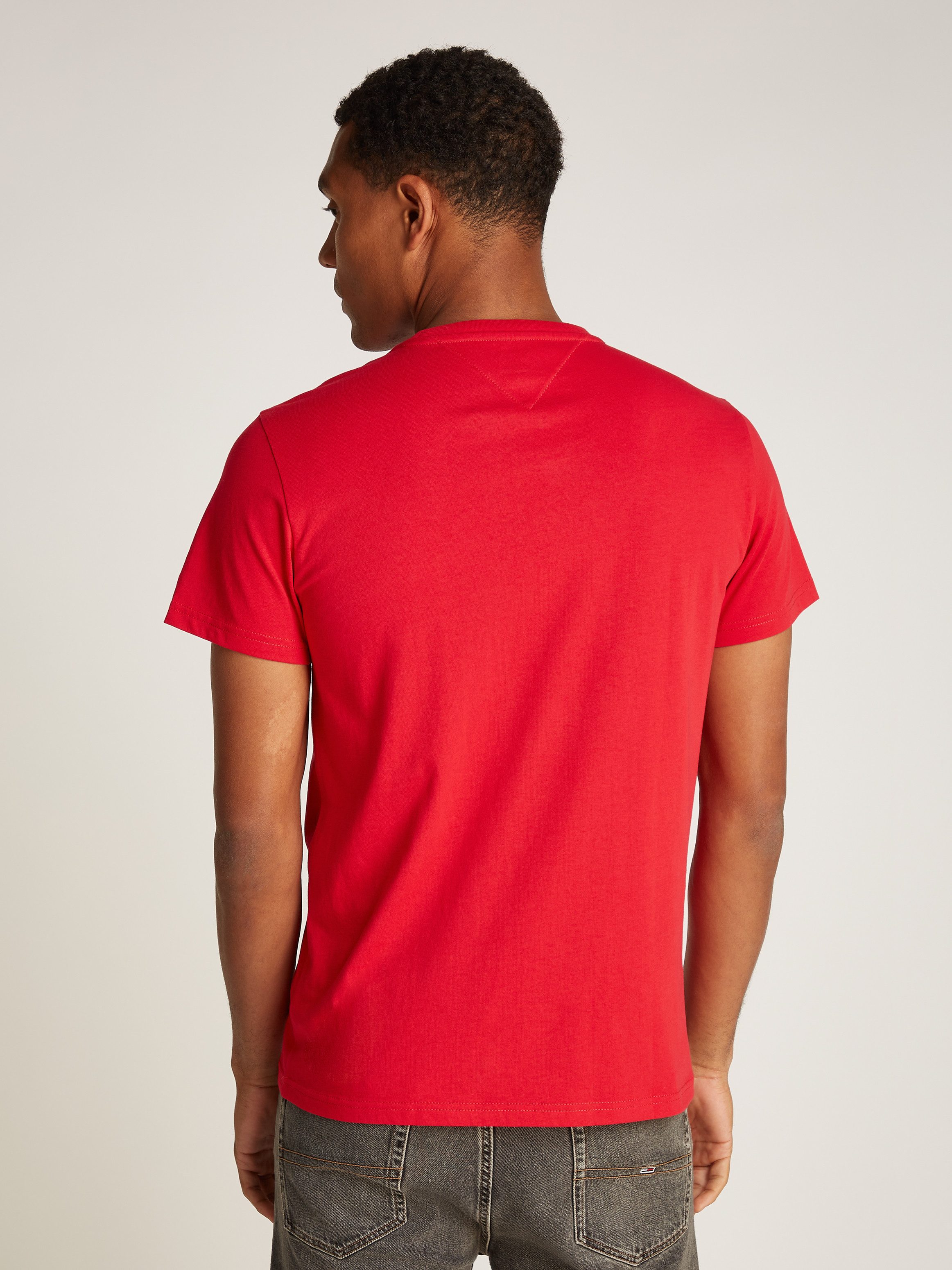 Tommy Jeans Plus Shirt met ronde hals TJM SLIM ENTRY GRAPHIC TEE EXT in grote maten, met logo-borduursel op de mouw