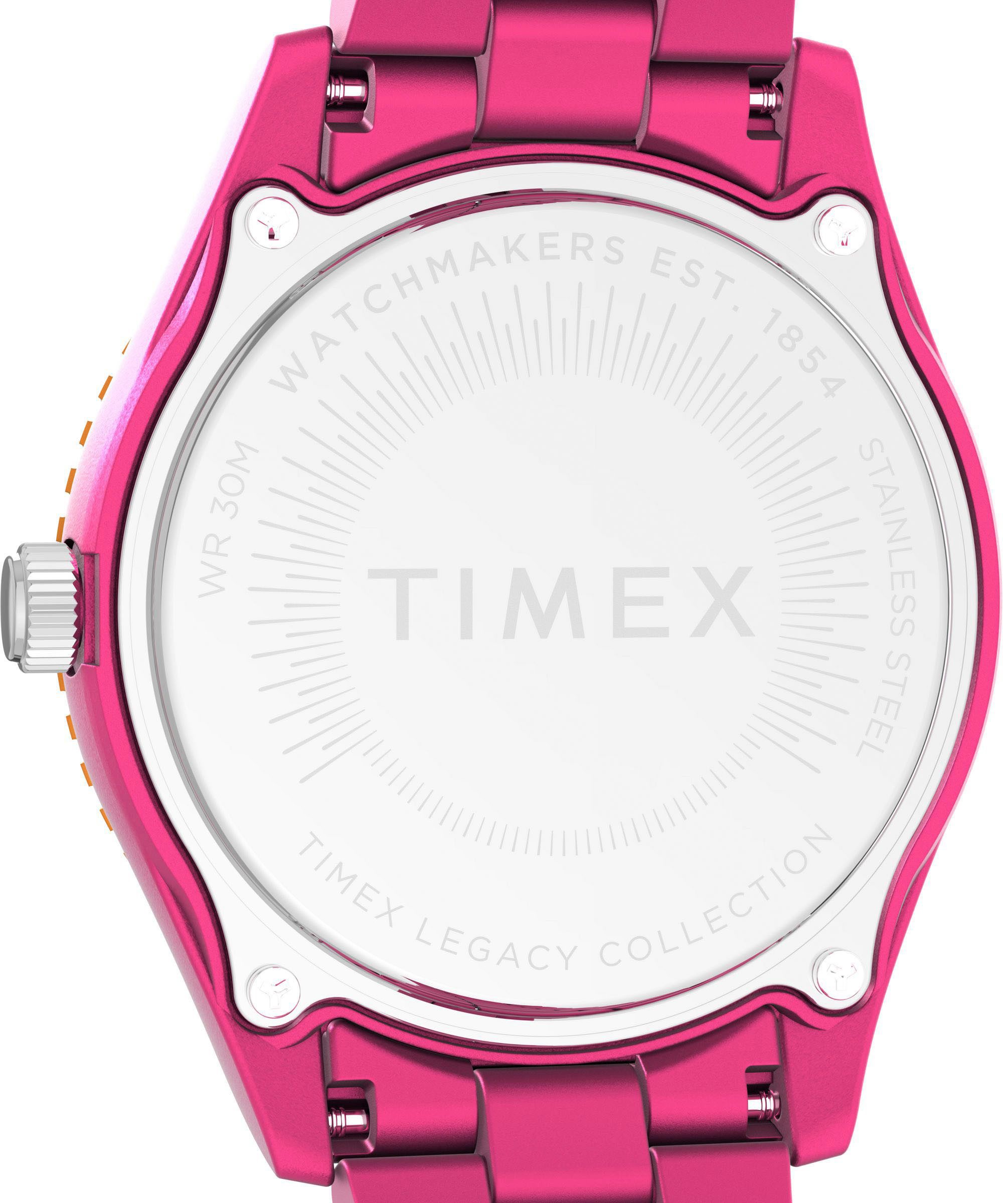 Timex Kwartshorloge LEGACY 37 mm Armbandhorloge, dameshorloge, kunststof armband, fluorescerende wijzers