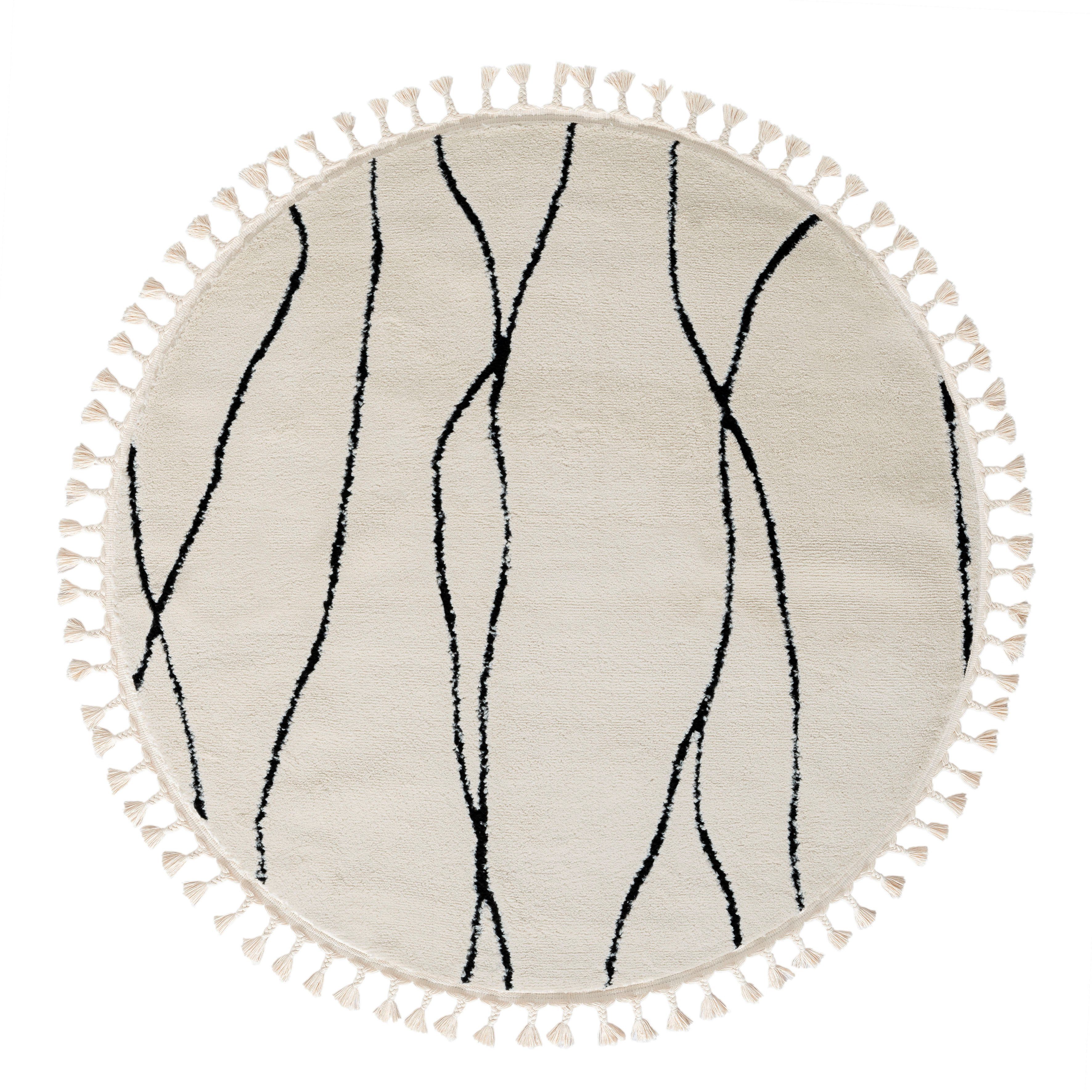 Myflair Möbel & Accessoires Hoogpolig vloerkleed Moroccan Handwrite modern, marokkaans ontwerp, fluffy zacht, met franjes