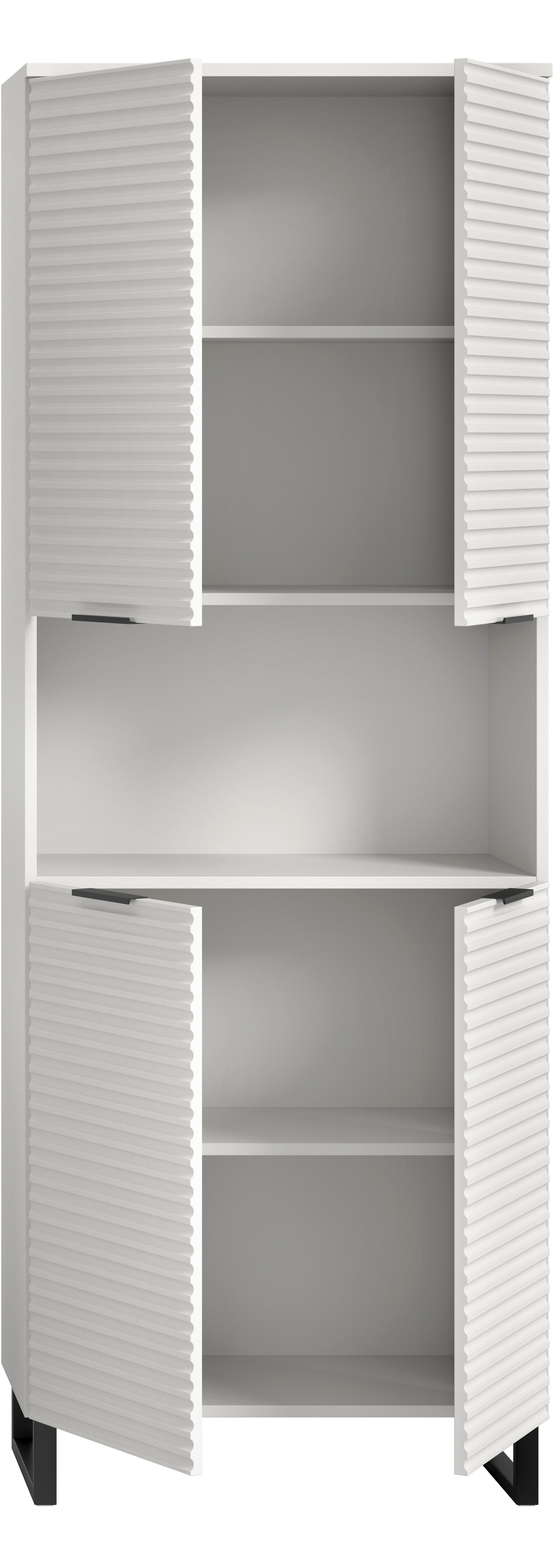 welltime Hoge kast Litica, hoogte 193 cm, 4 deuren, 2 legplanken, 1 open vak