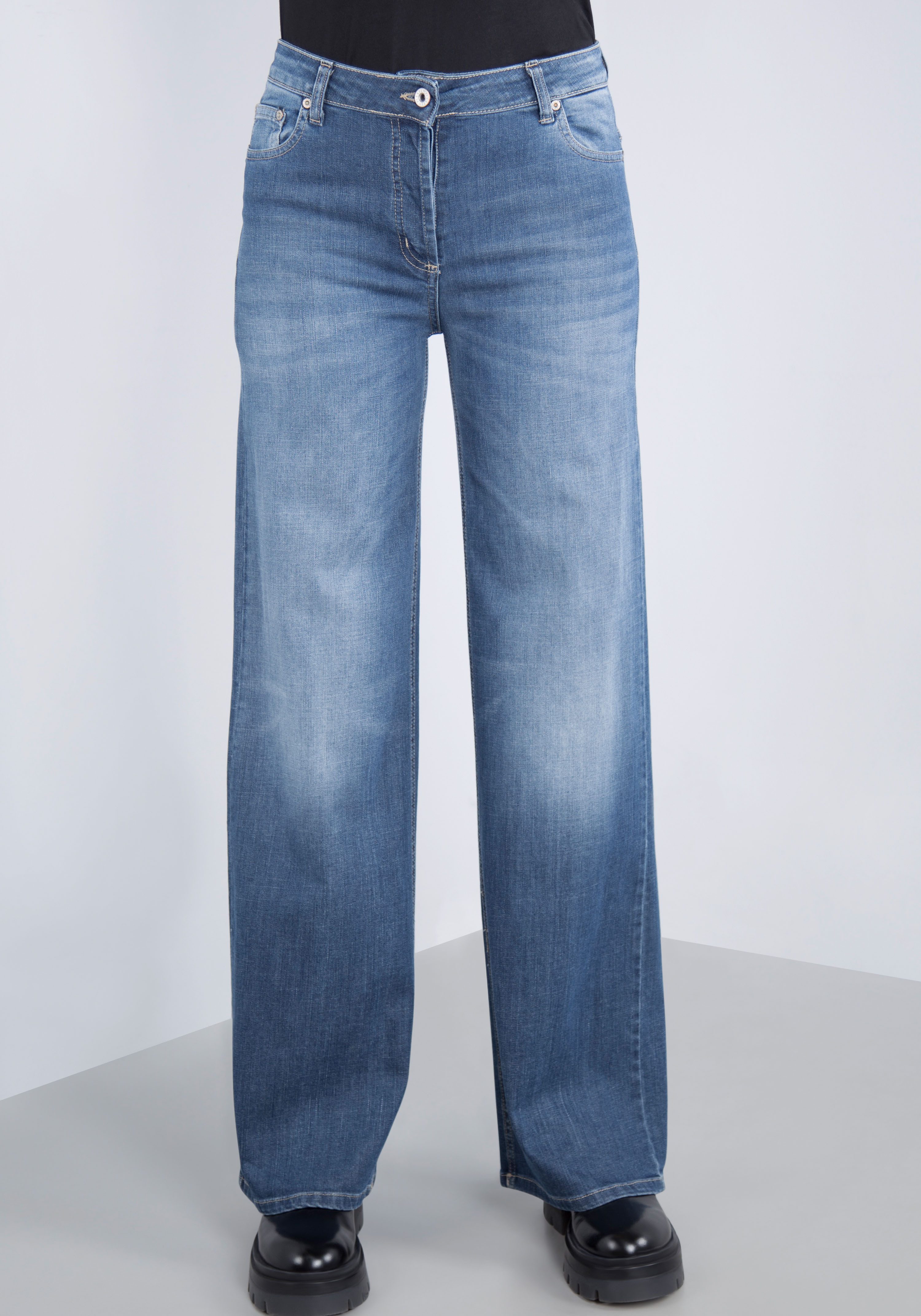 Please Jeans 5-pocket jeans met wijde pijpen