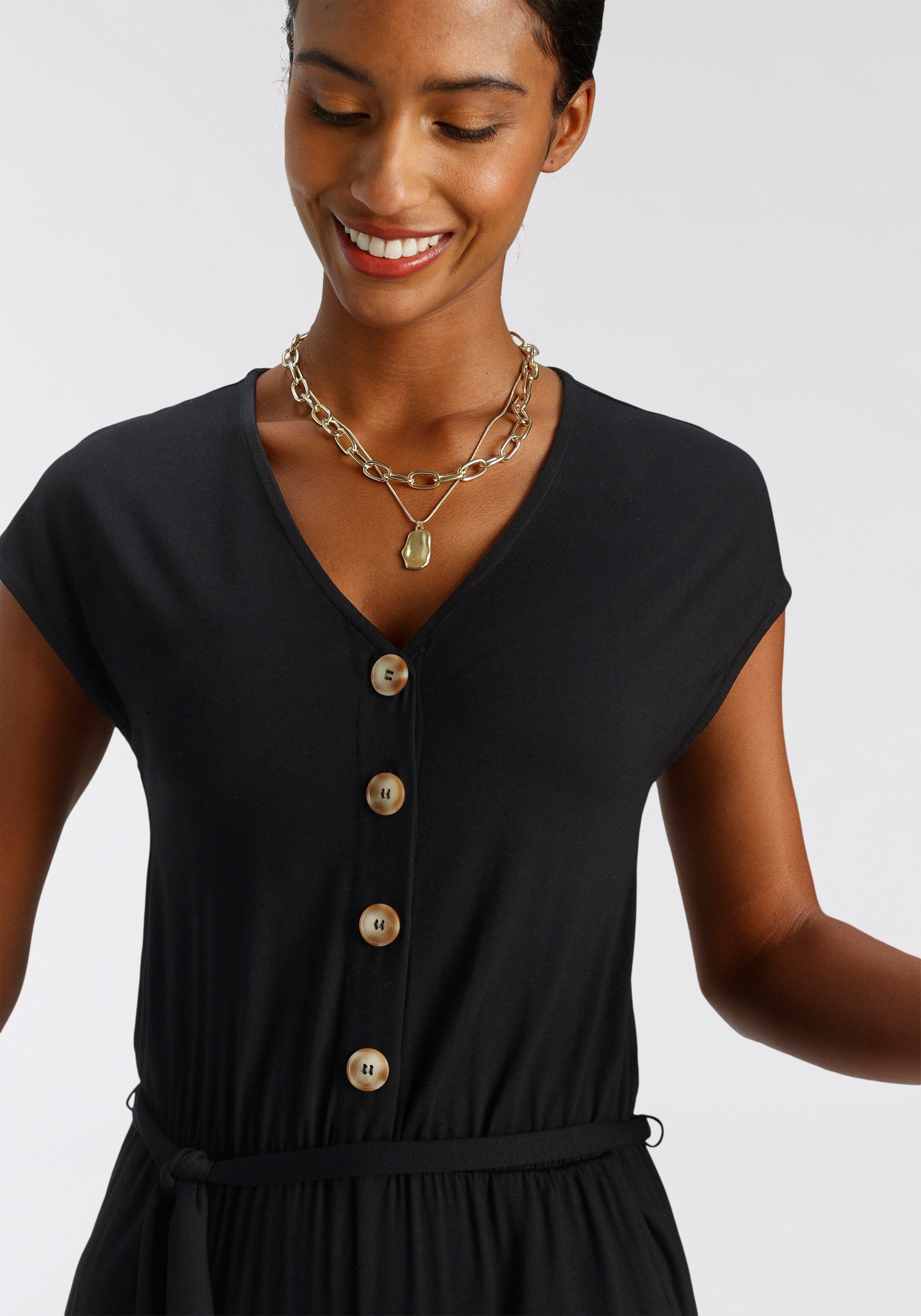 Tamaris Jumpsuit in culotte-stijl met knoopsluiting